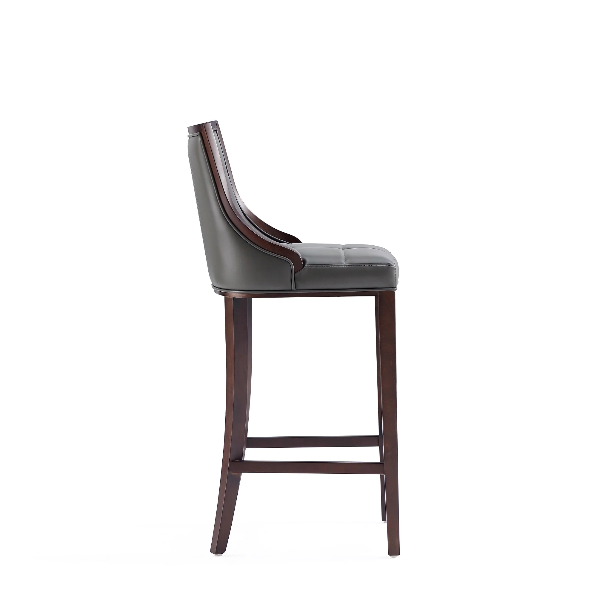 Fifth Avenue Faux Leather Barstool in Pebble Grey (set of 2) - Image 6
