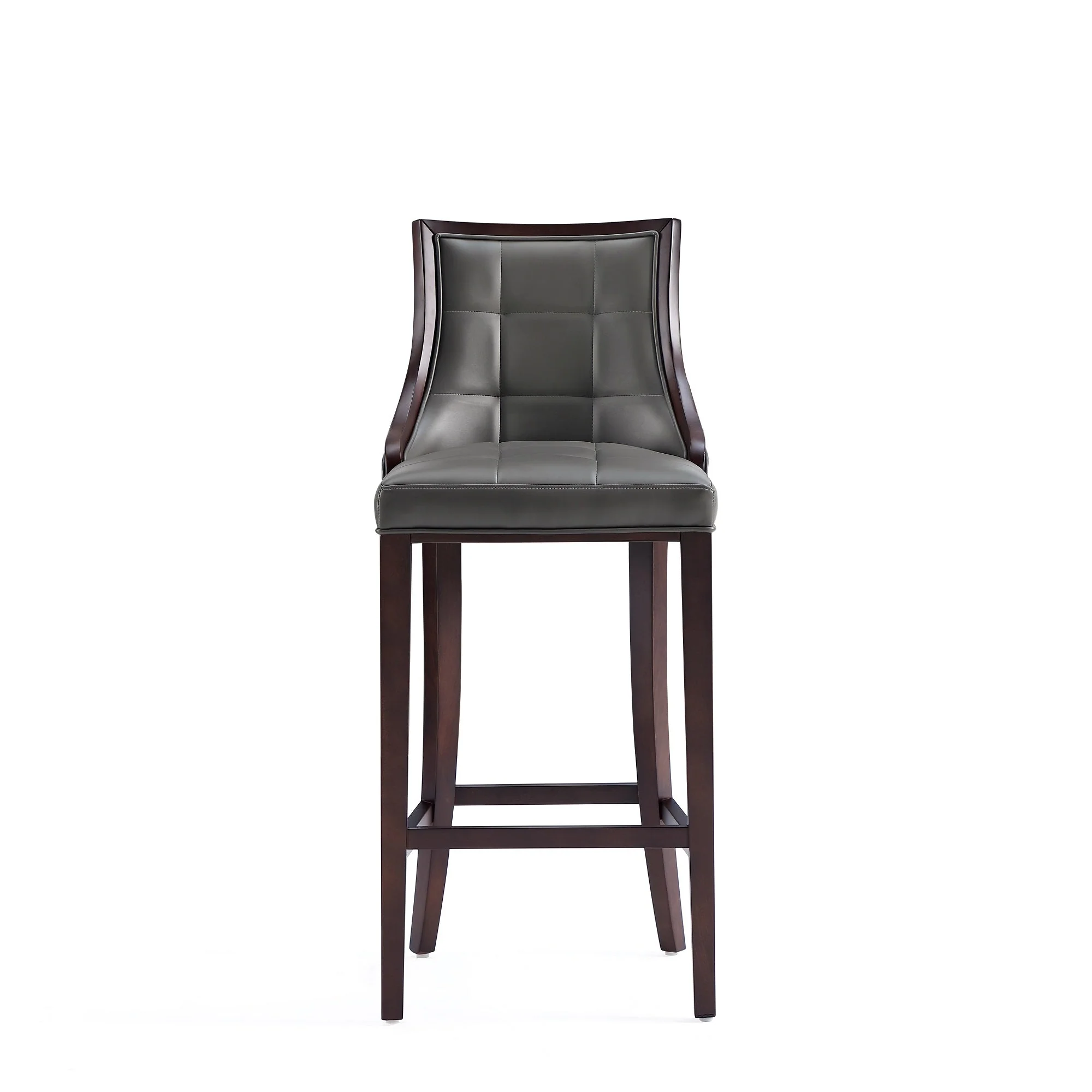 Fifth Avenue Faux Leather Barstool in Pebble Grey (set of 3) - Image 5