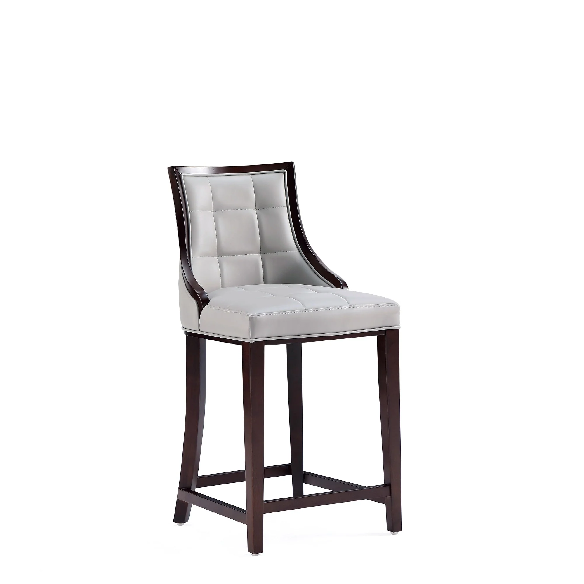 Fifth Avenue Faux Leather Counter Stool in Light Grey (set of 3) - Image 4