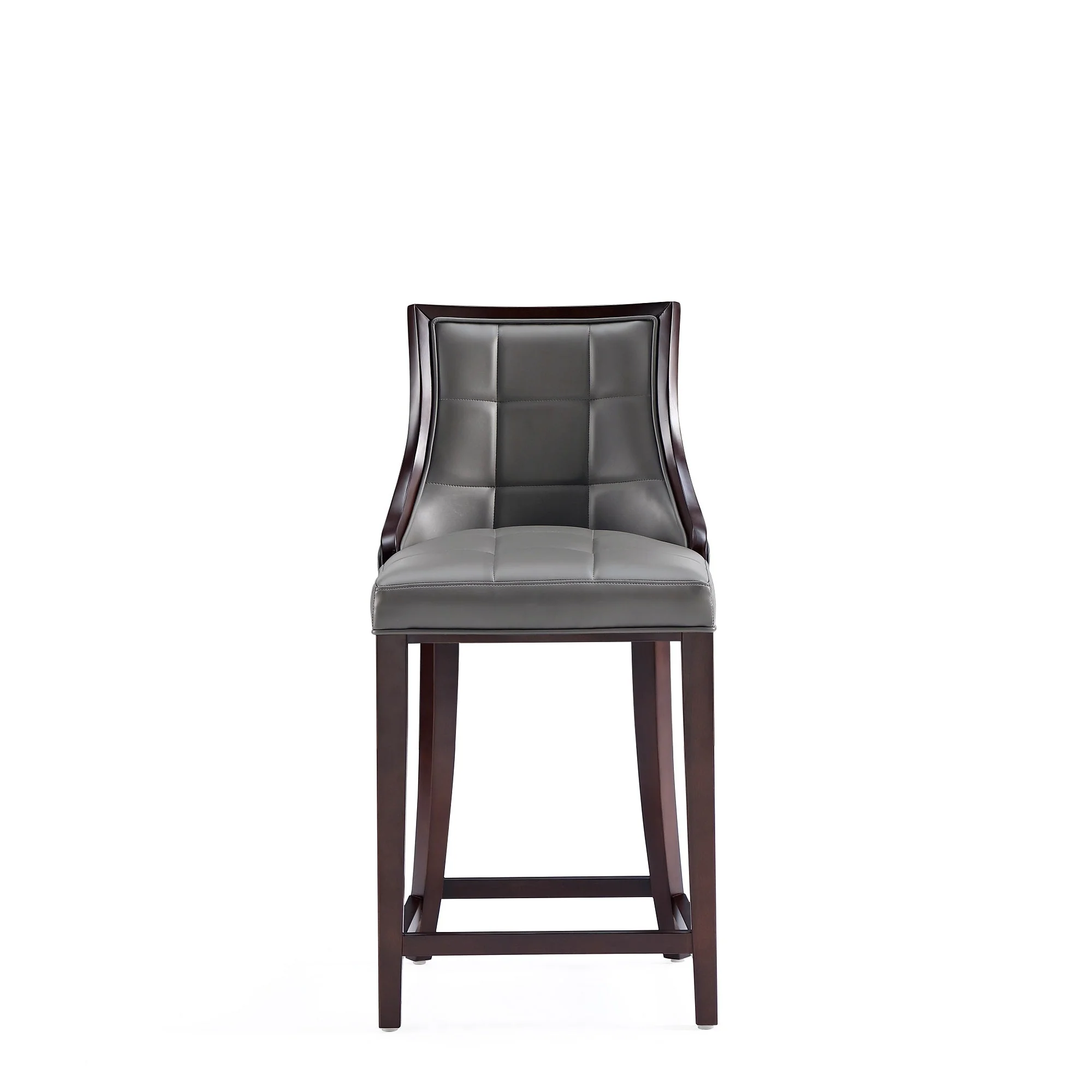 Fifth Avenue Faux Leather Counter Stool in Pebble Grey (set of 2) - Image 5