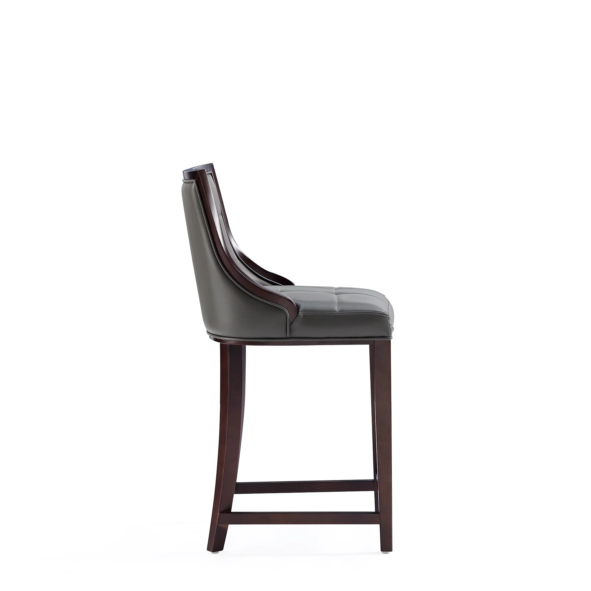 Fifth Avenue Faux Leather Counter Stool in Pebble Grey (set of 2) - Image 6