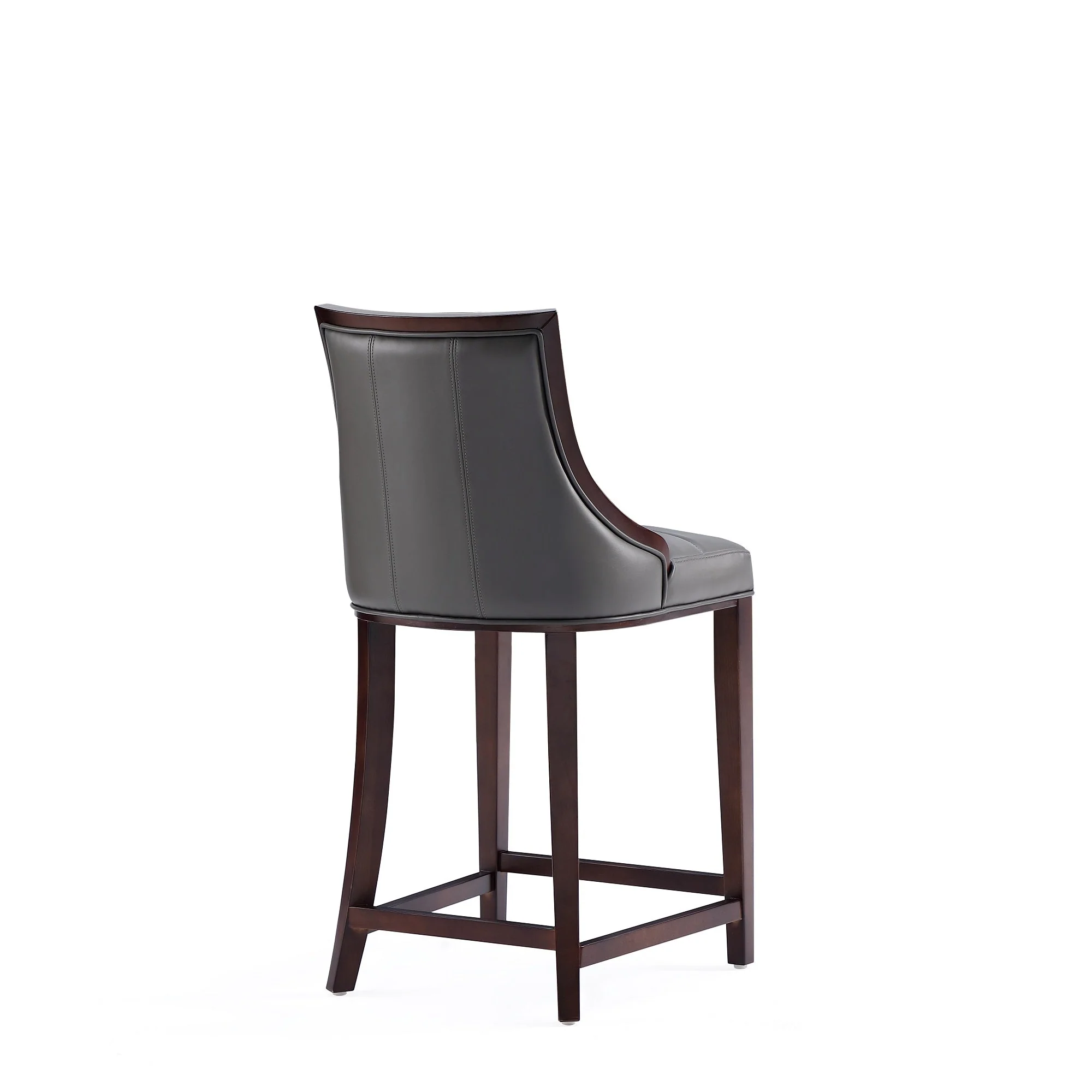 Fifth Avenue Faux Leather Counter Stool in Pebble Grey (set of 2) - Image 7