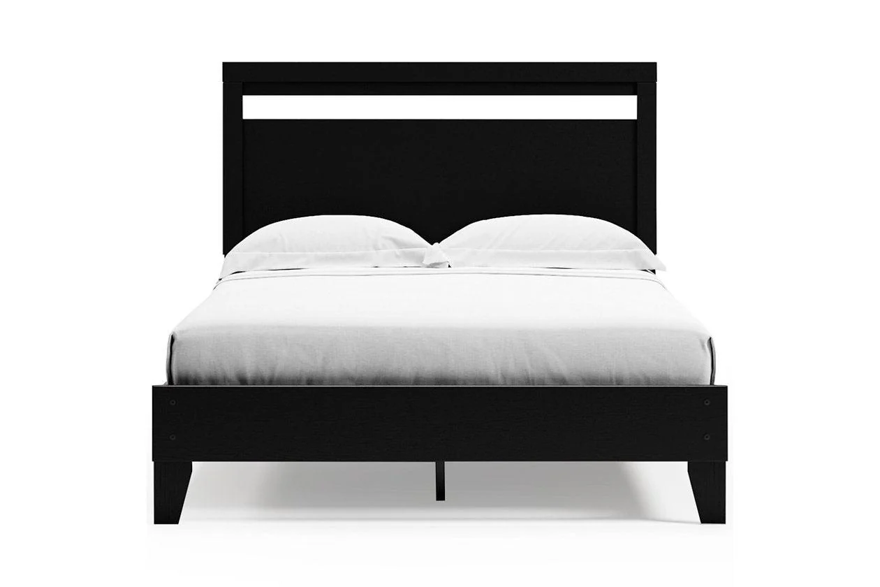 Finch Black/Brown Queen Panel Platform Bed - Image 3