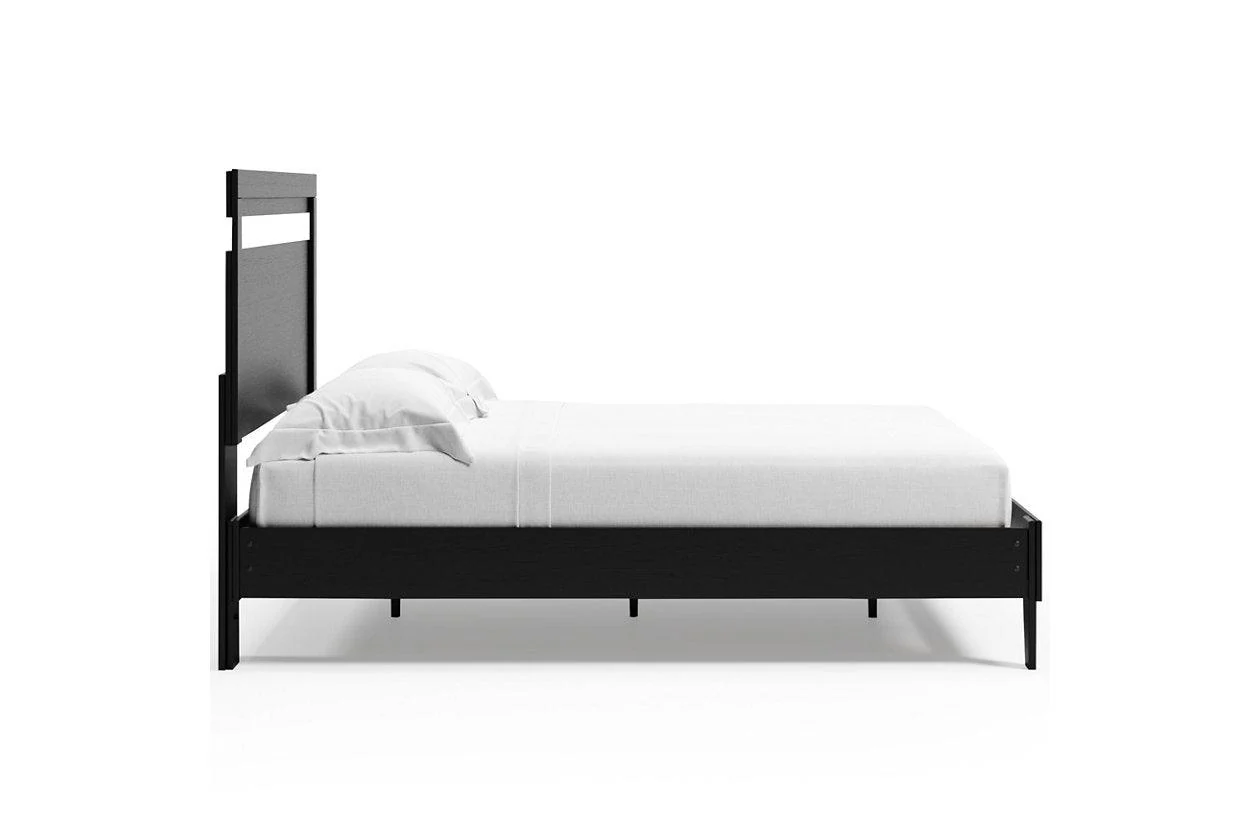 Finch Black/Brown Queen Panel Platform Bed - Image 5