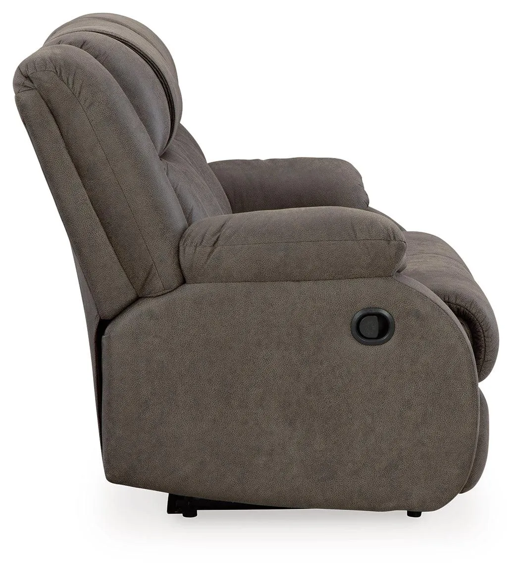 First Base Gunmetal Manual Reclining Loveseat - Image 5