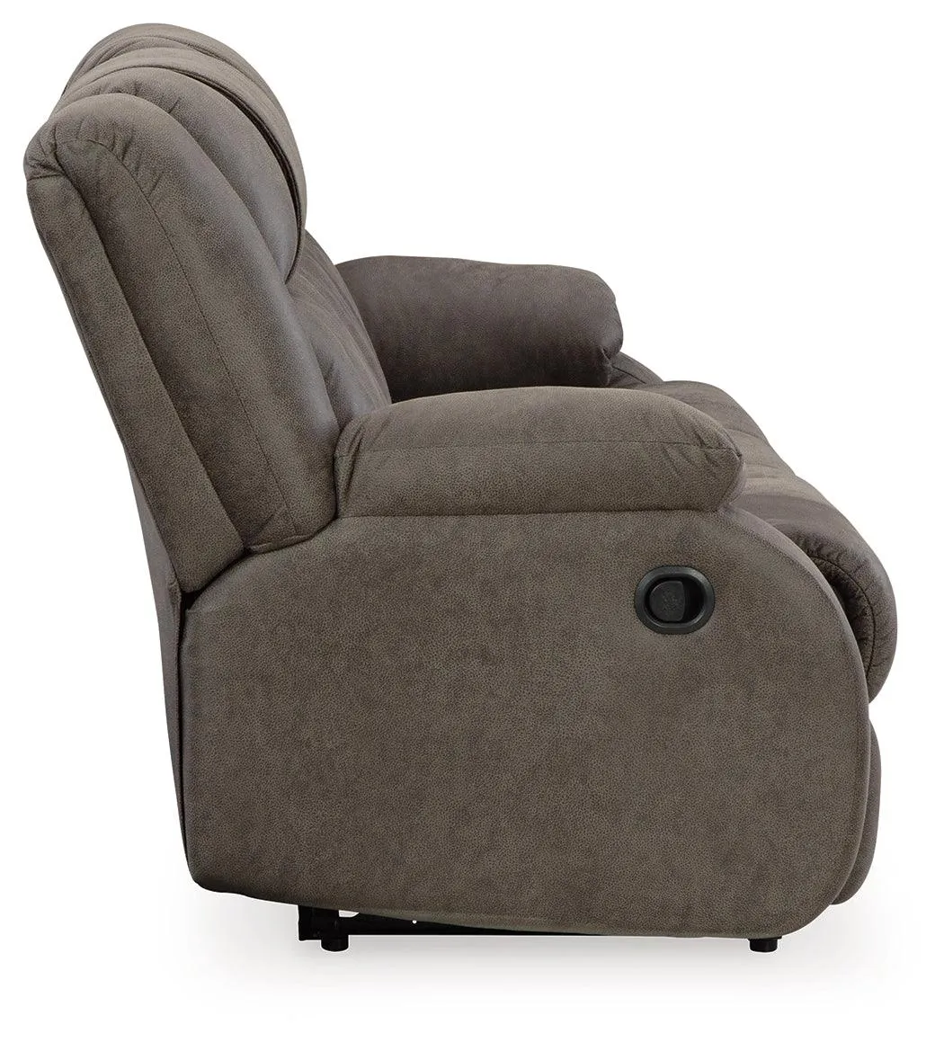 First Base Gunmetal Manual Reclining Sofa - Image 5