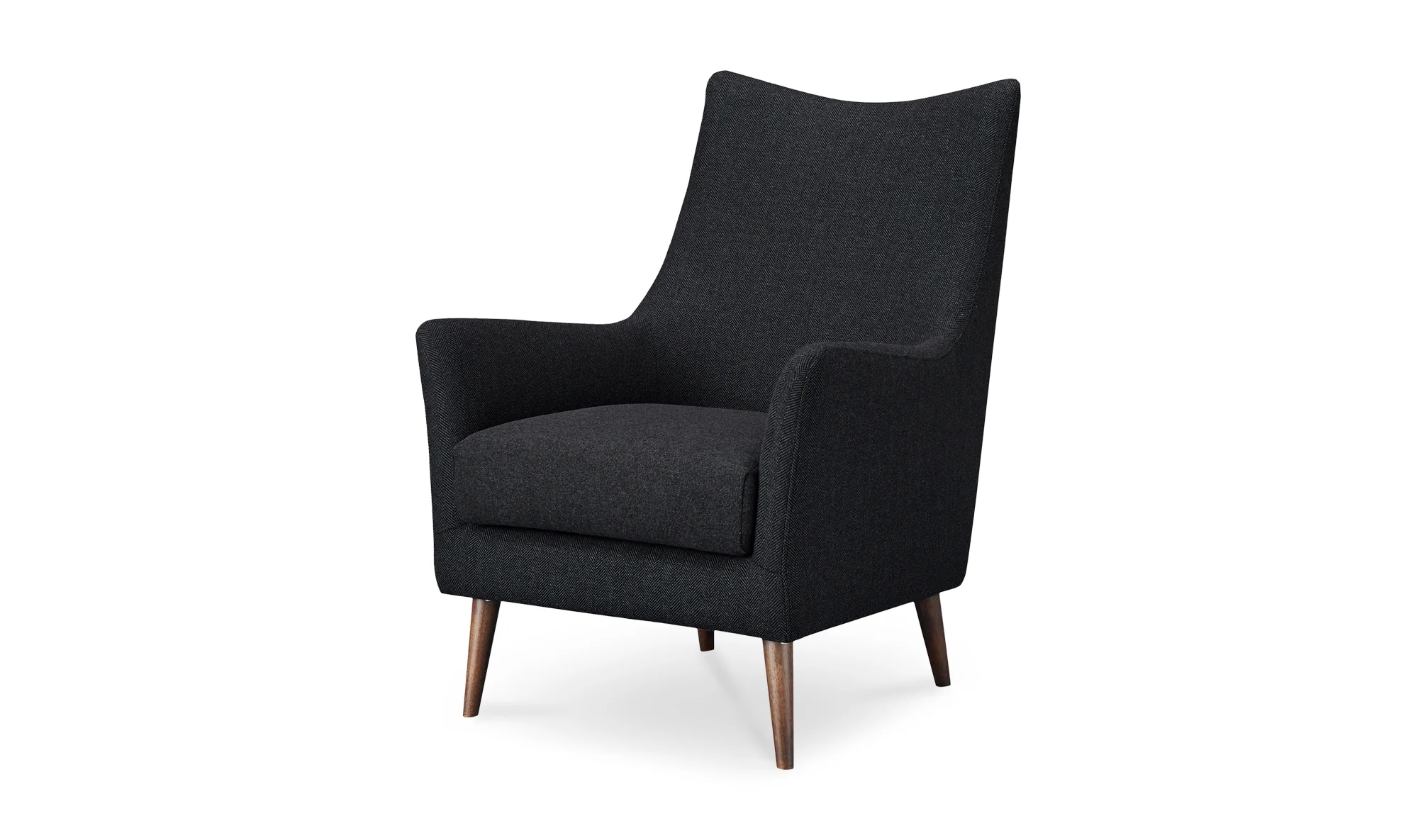 Fisher Armchair Wool Blend Charcoal - Image 2