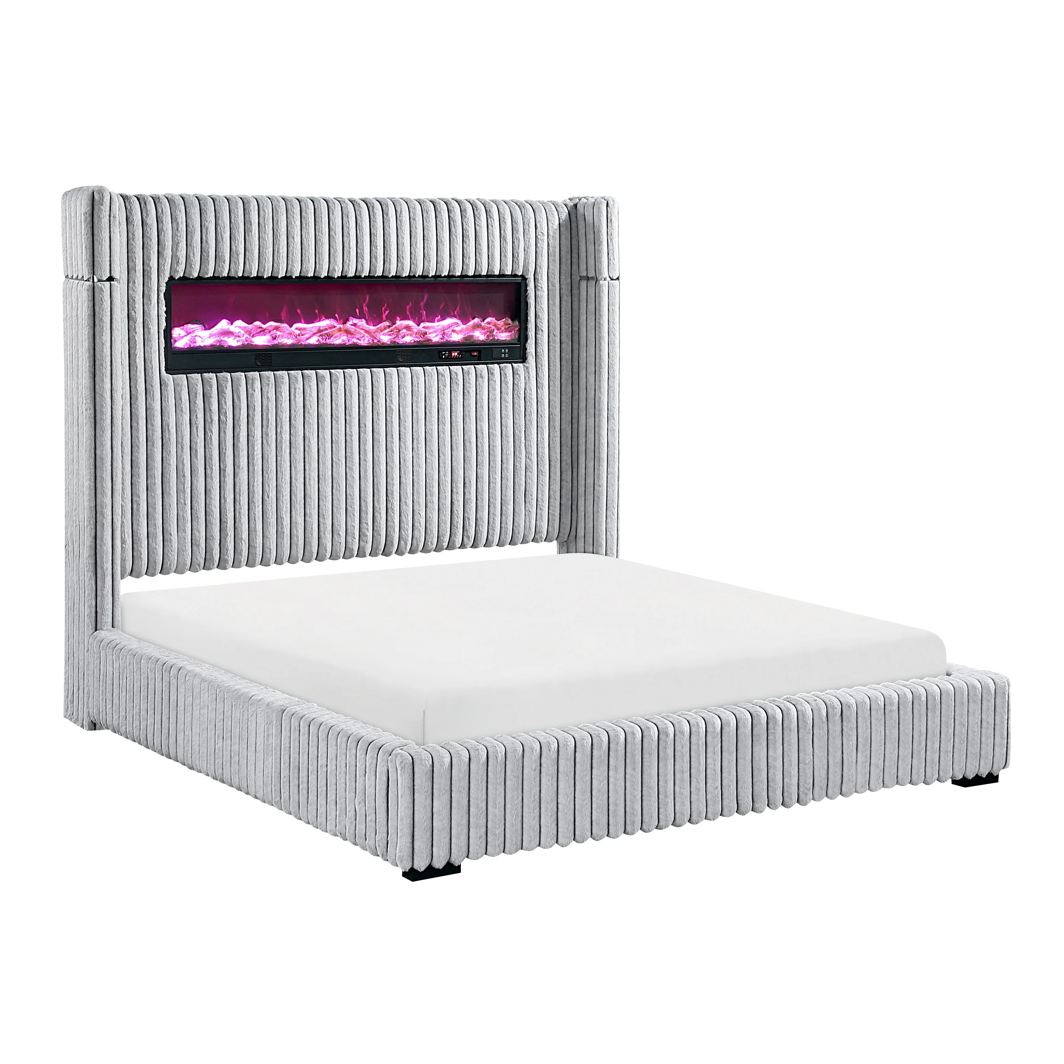 Fitzroy Gray Upholstered Queen Bed - Image 3