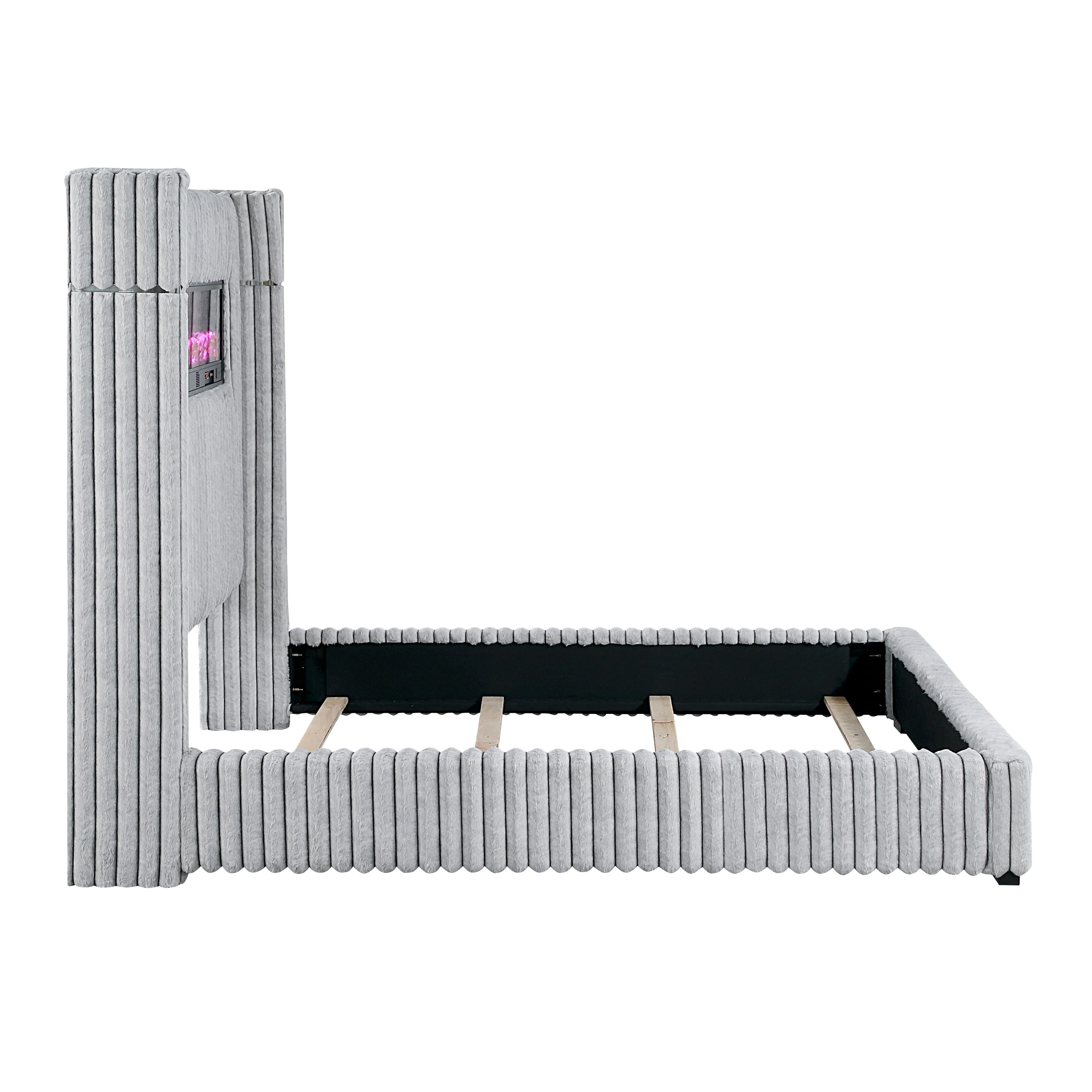 Fitzroy Gray Upholstered Queen Bed - Image 6