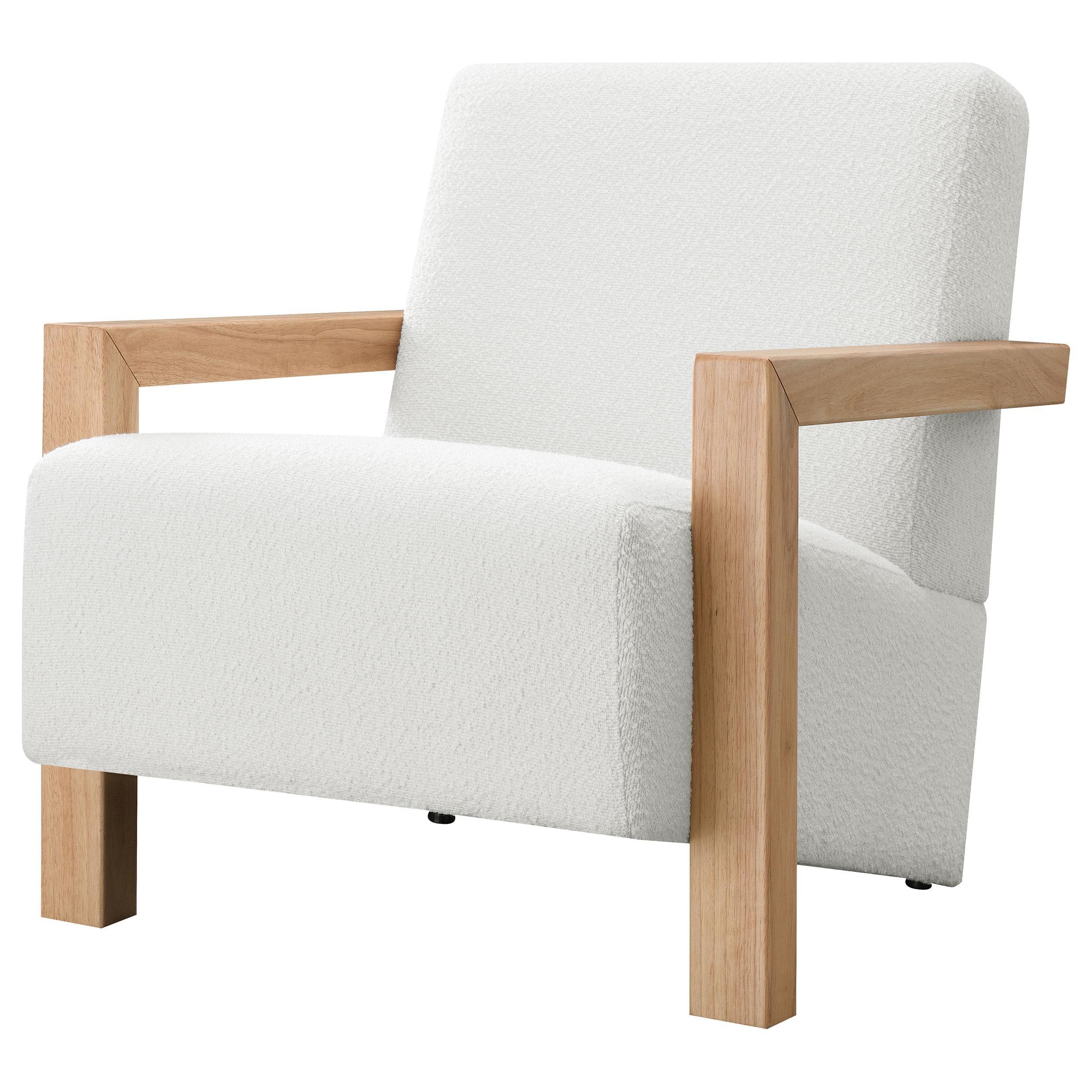 Fitzroy Ivory Boucle Upholstered Accent Arm Chair - Image 3