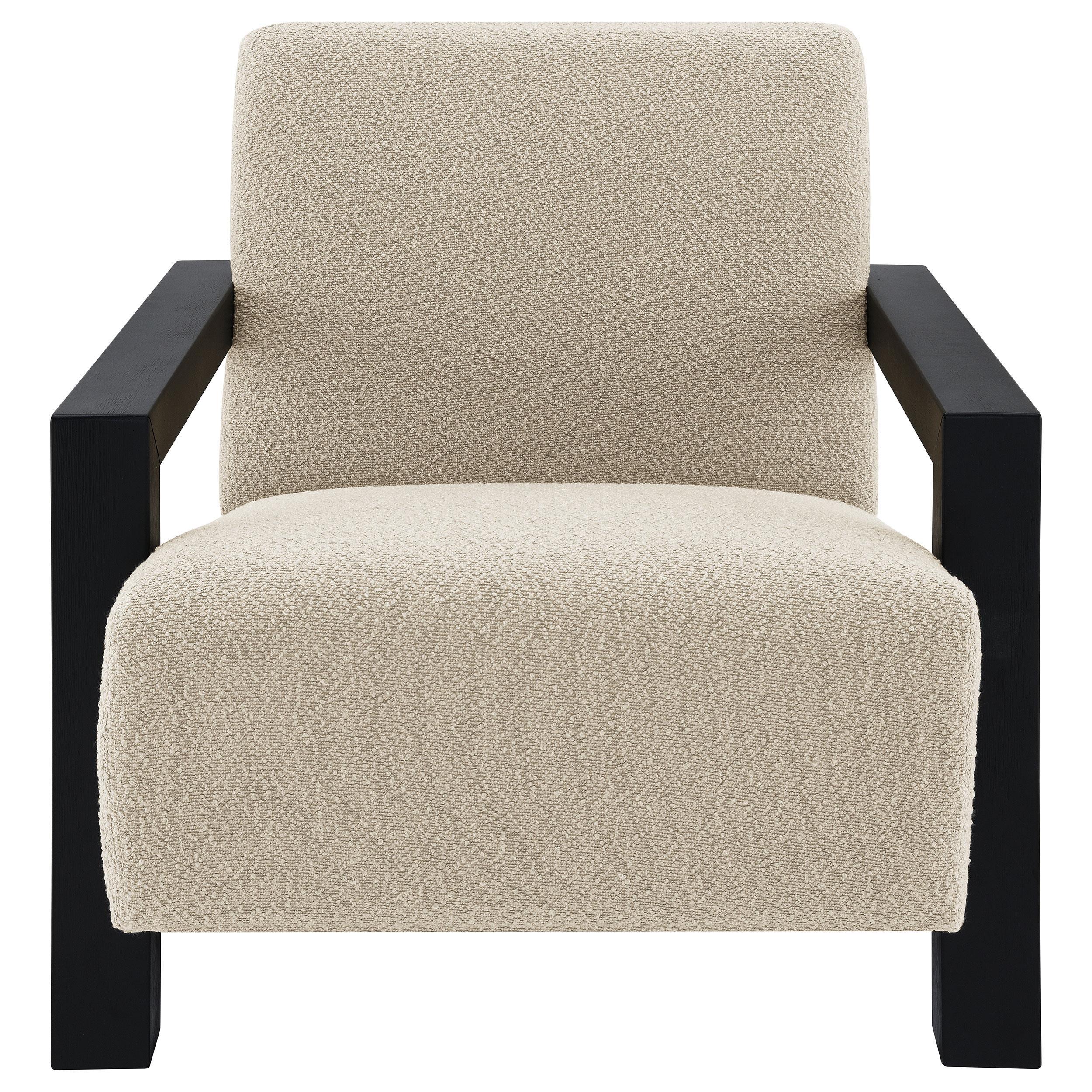 Fitzroy Latte Boucle Upholstered Accent Arm Chair - Image 2