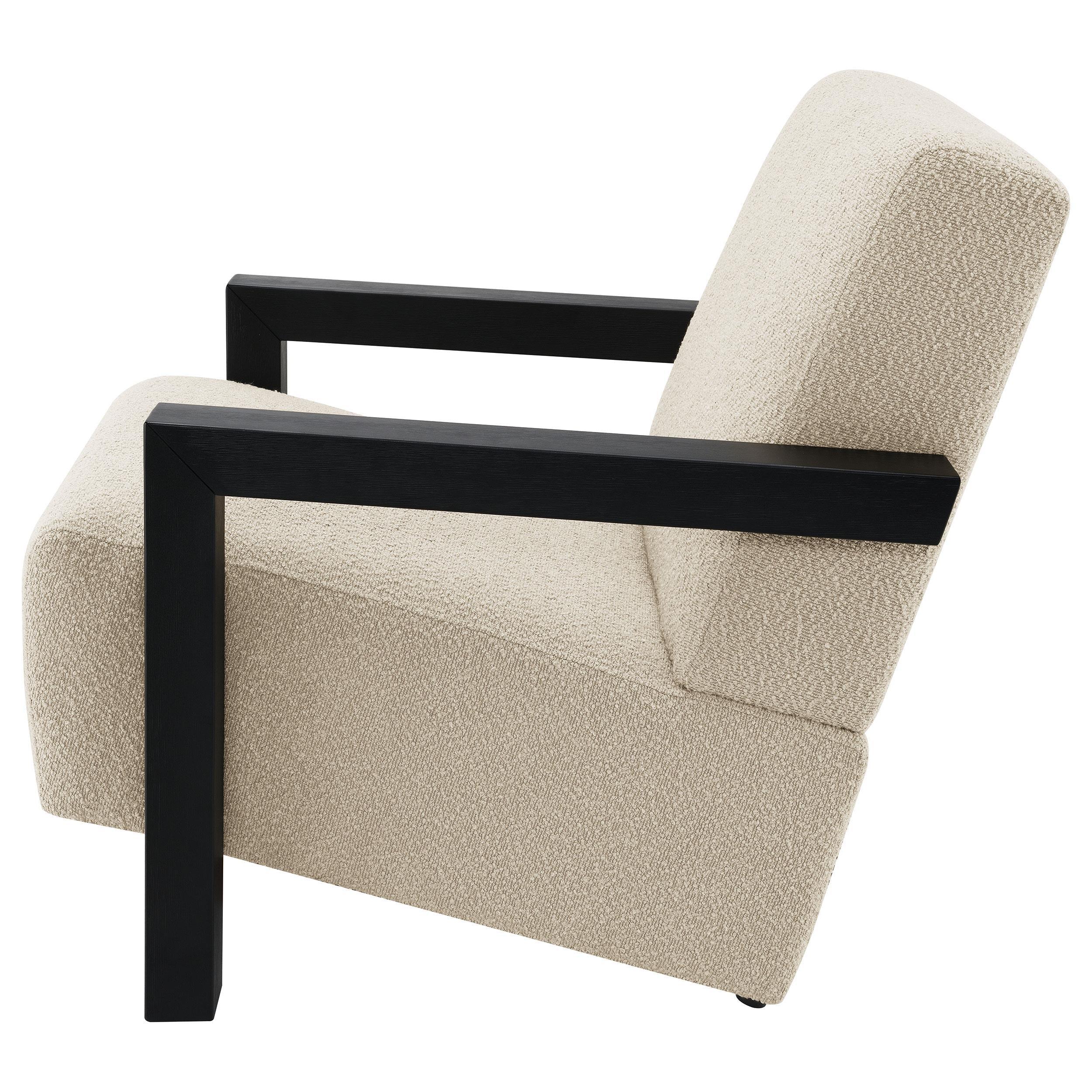 Fitzroy Latte Boucle Upholstered Accent Arm Chair - Image 4