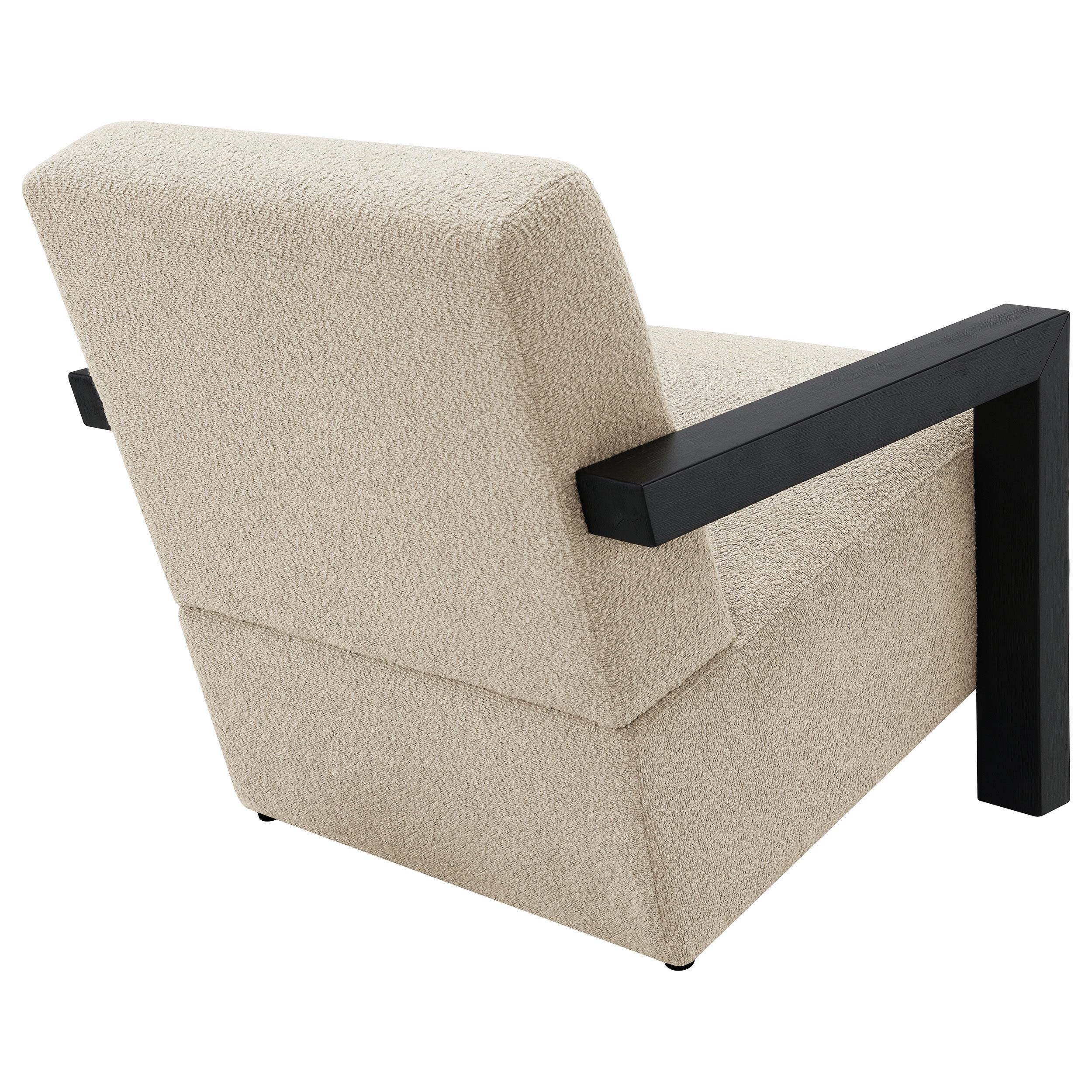 Fitzroy Latte Boucle Upholstered Accent Arm Chair - Image 6