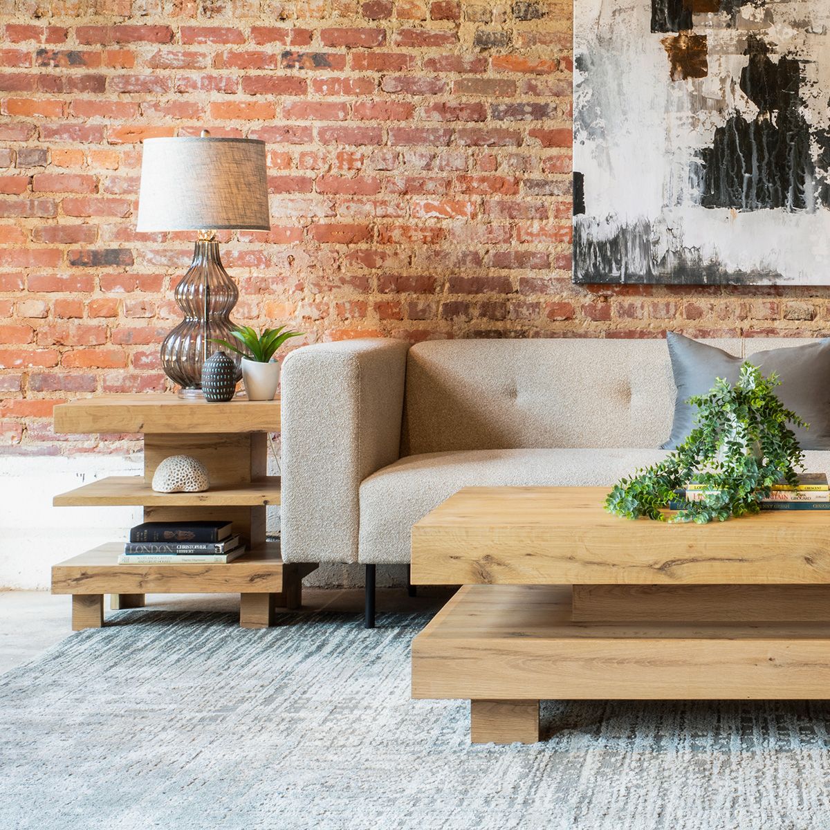 Flagstaff 24" Side Table in Natural Distressed Oak - Image 3
