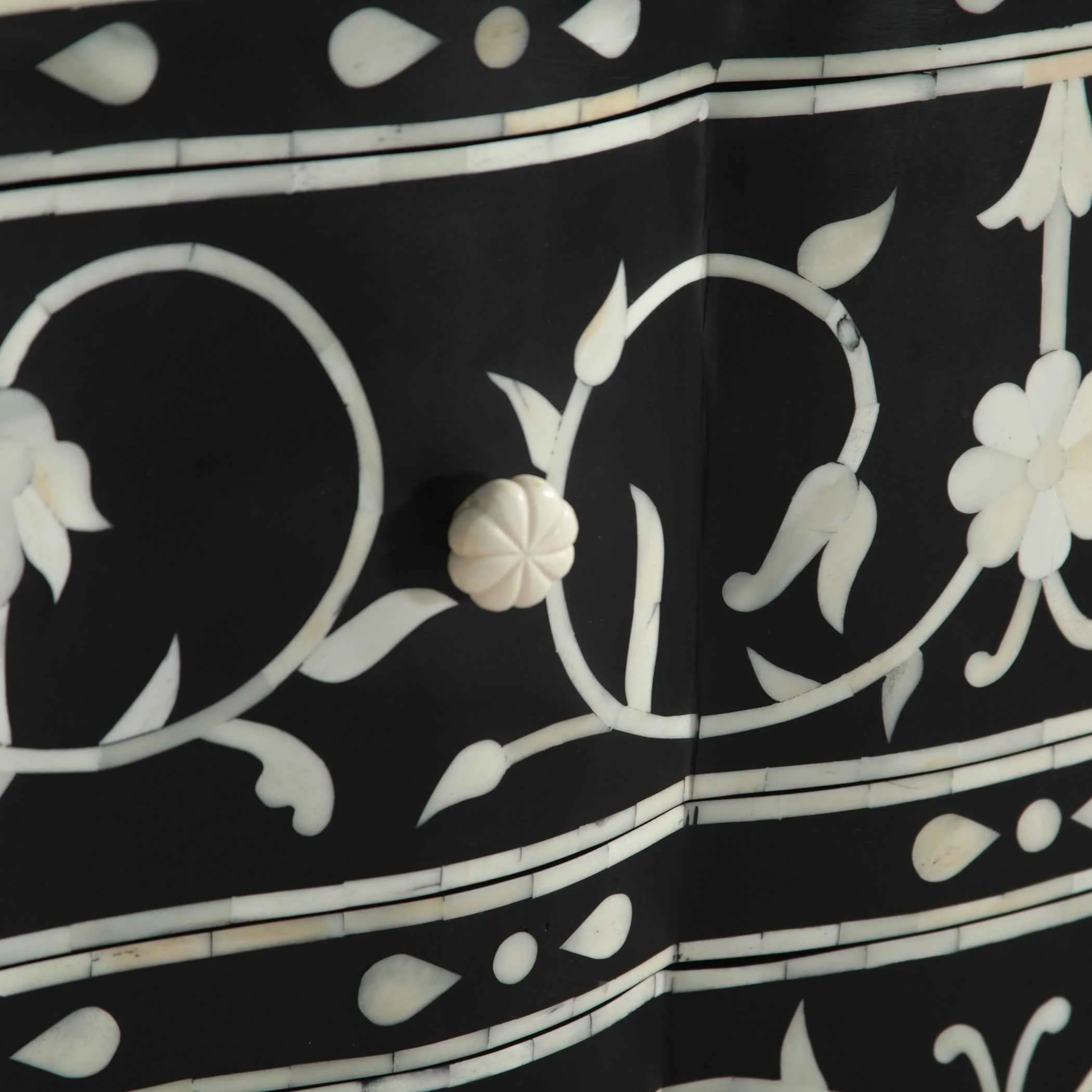 Fleur 42" Two Drawer Chest with Floral Horn Inlay - Image 3