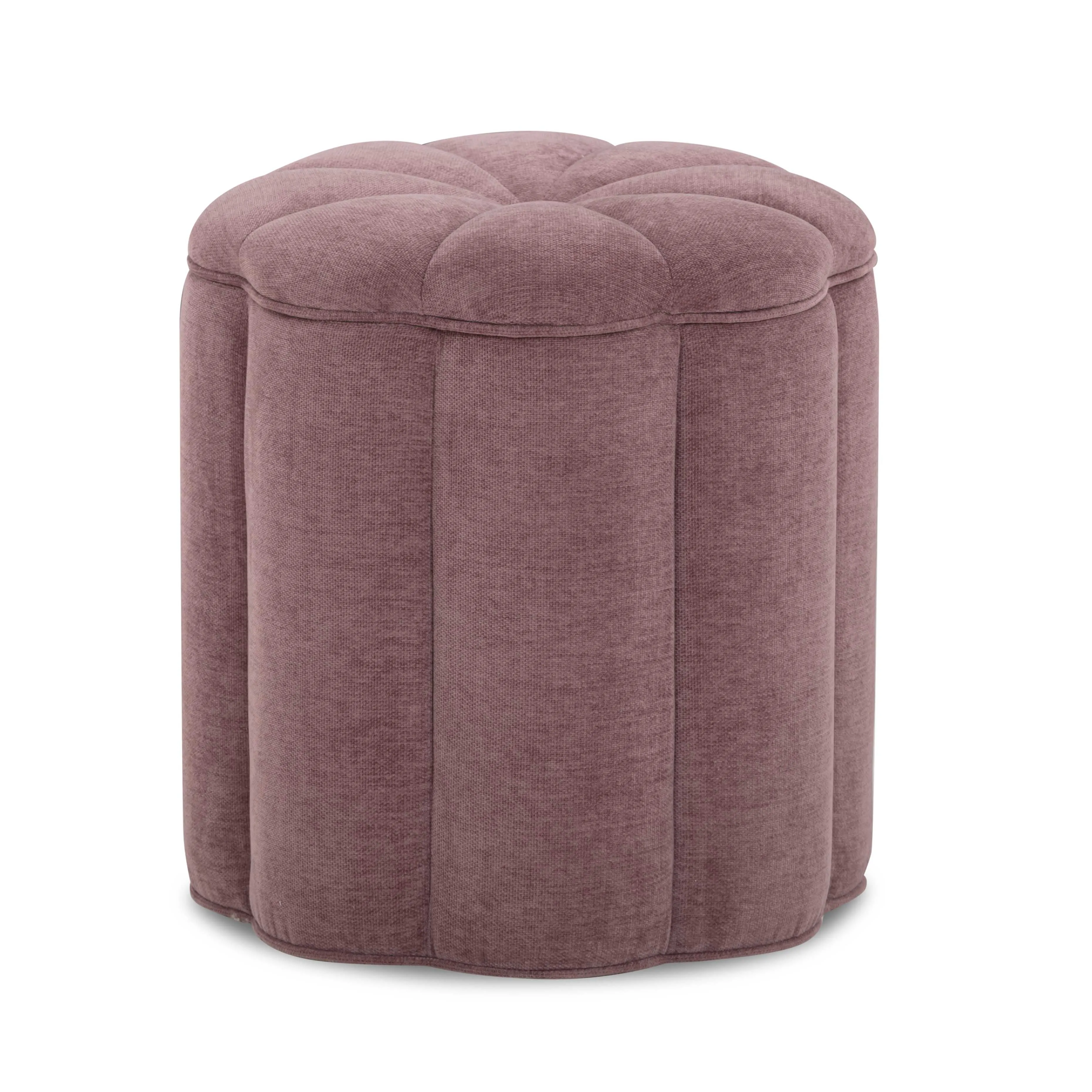 Fleur Textured Velvet Storage Ottoman