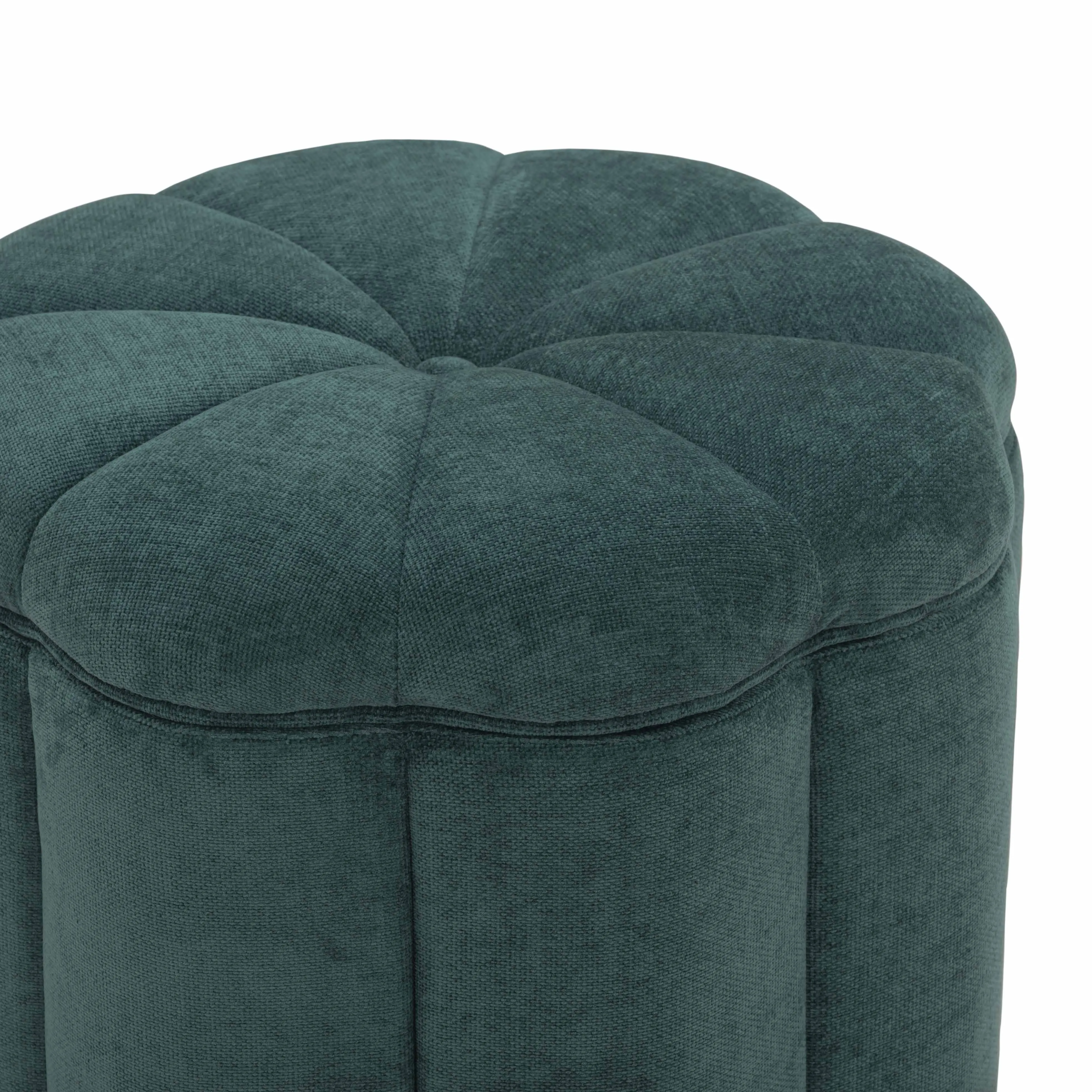 Fleur Textured Velvet Storage Ottoman - Image 13