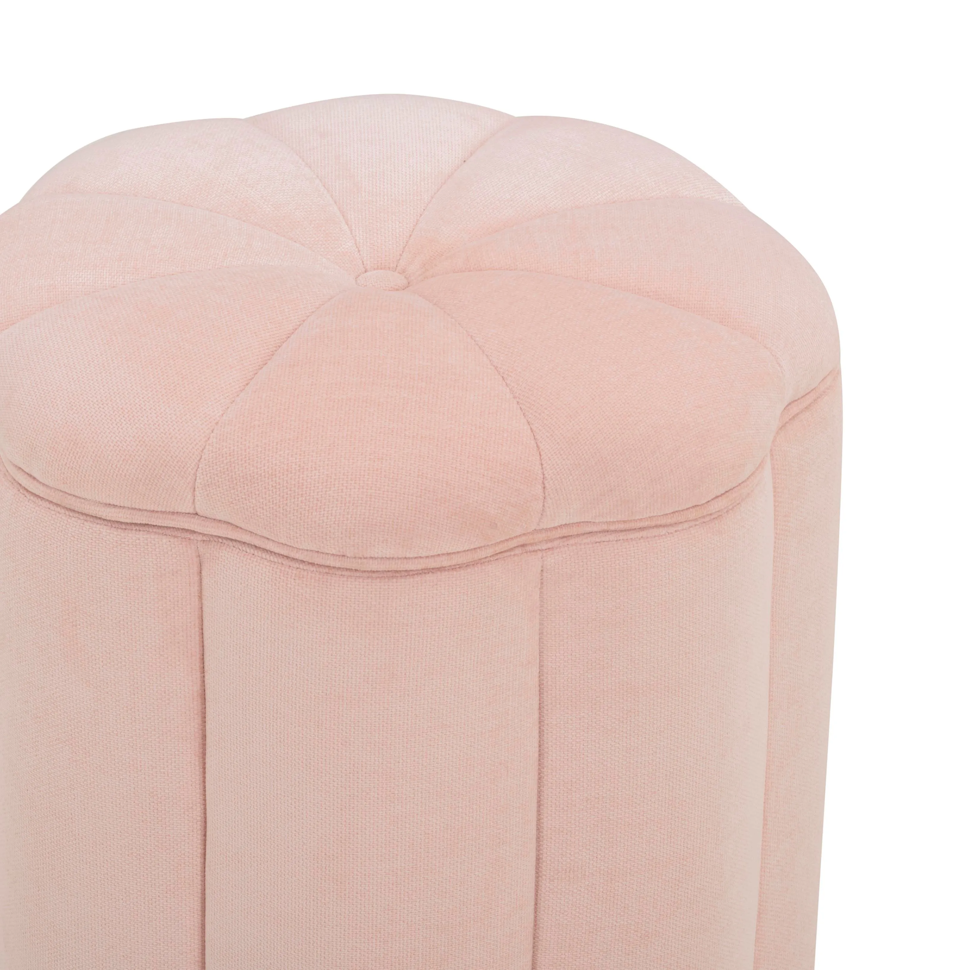 Fleur Textured Velvet Storage Ottoman - Image 8