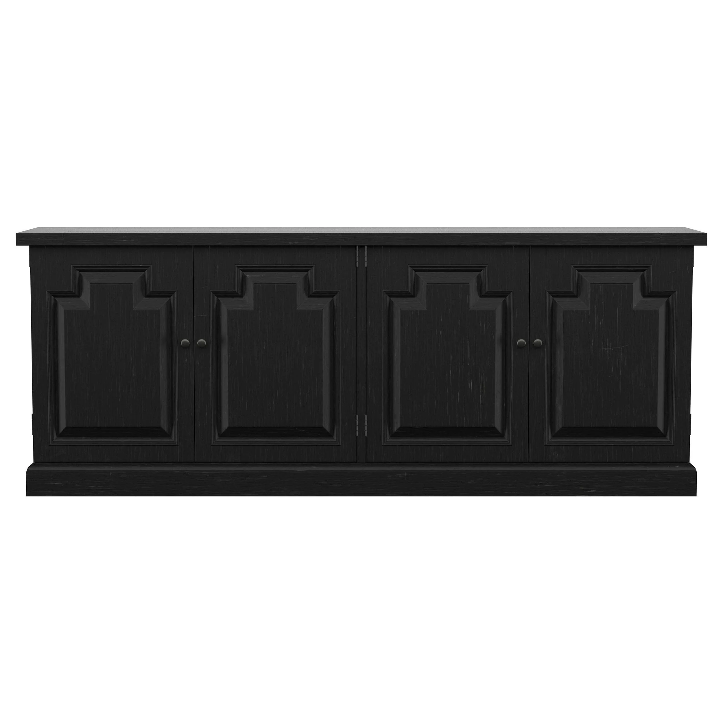 Florence Antique Black 4-door Dining Sideboard Buffet Cabinet - Image 3