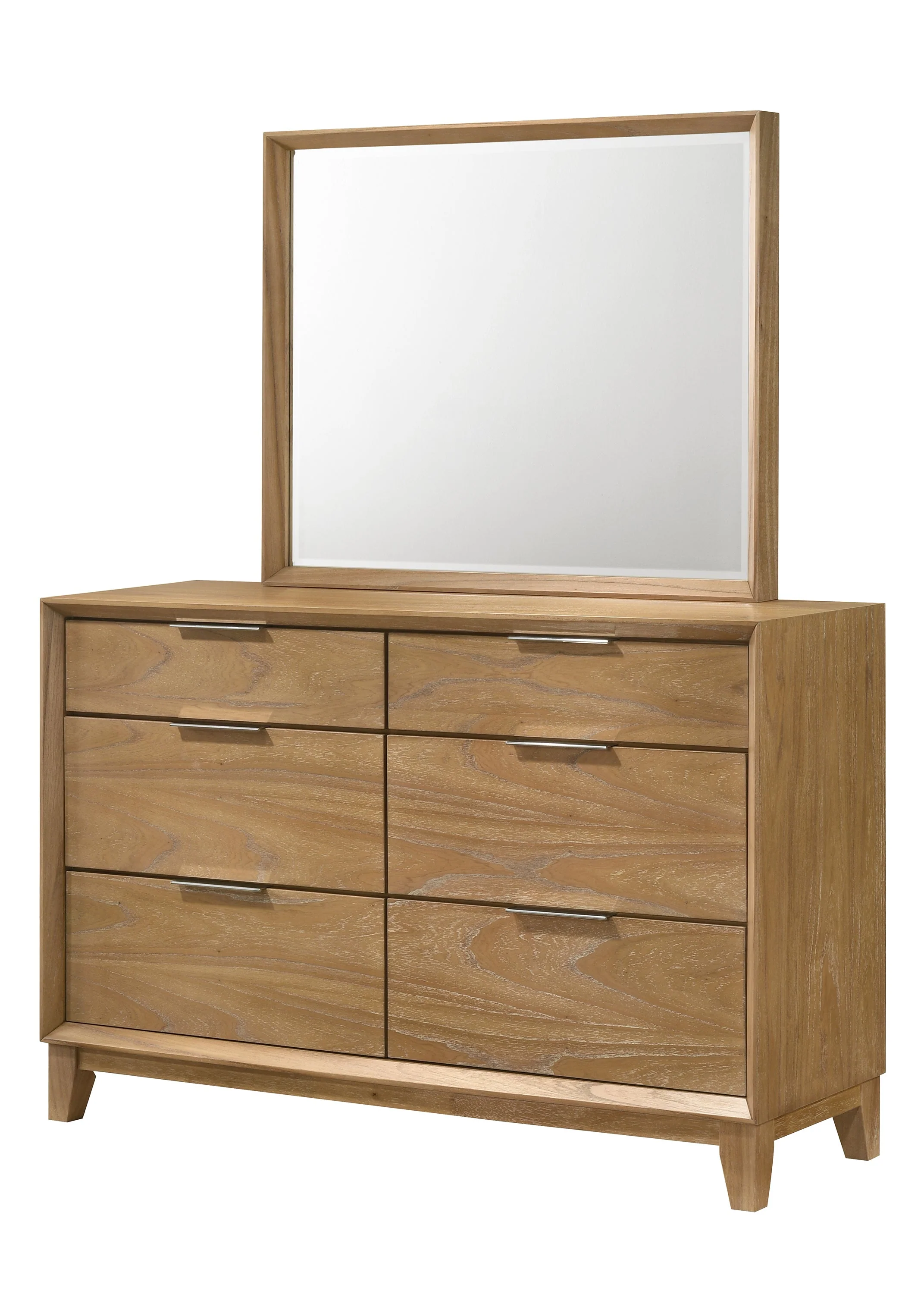 Florian Natural Upholstered Storage Platform Bedroom Set - Image 9
