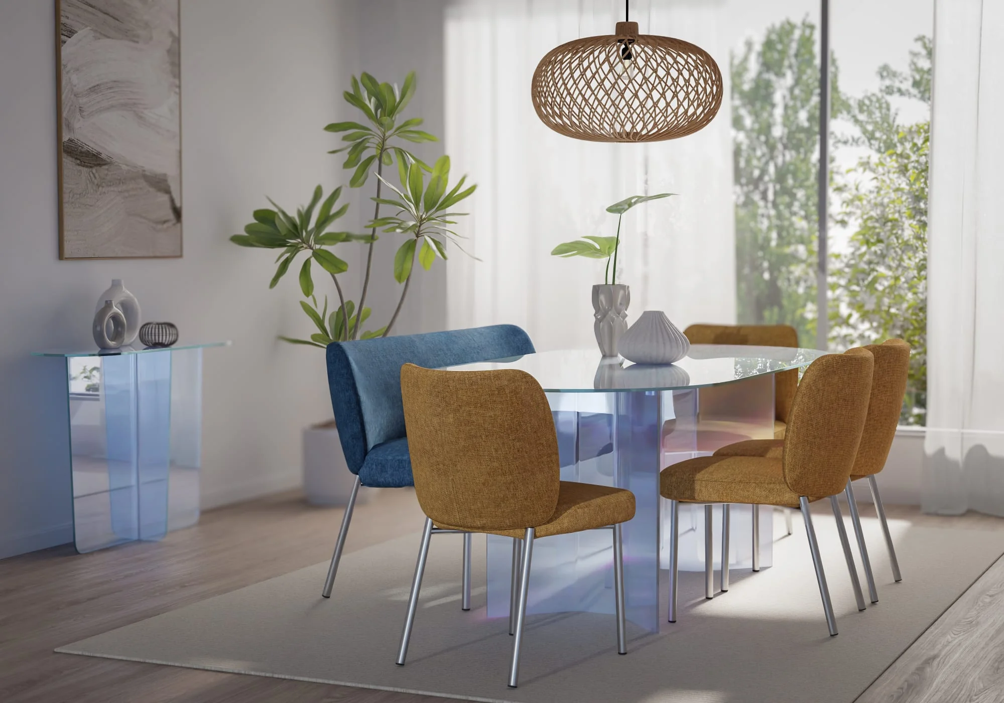 Fomo Azure Upholstered Bench - Image 7
