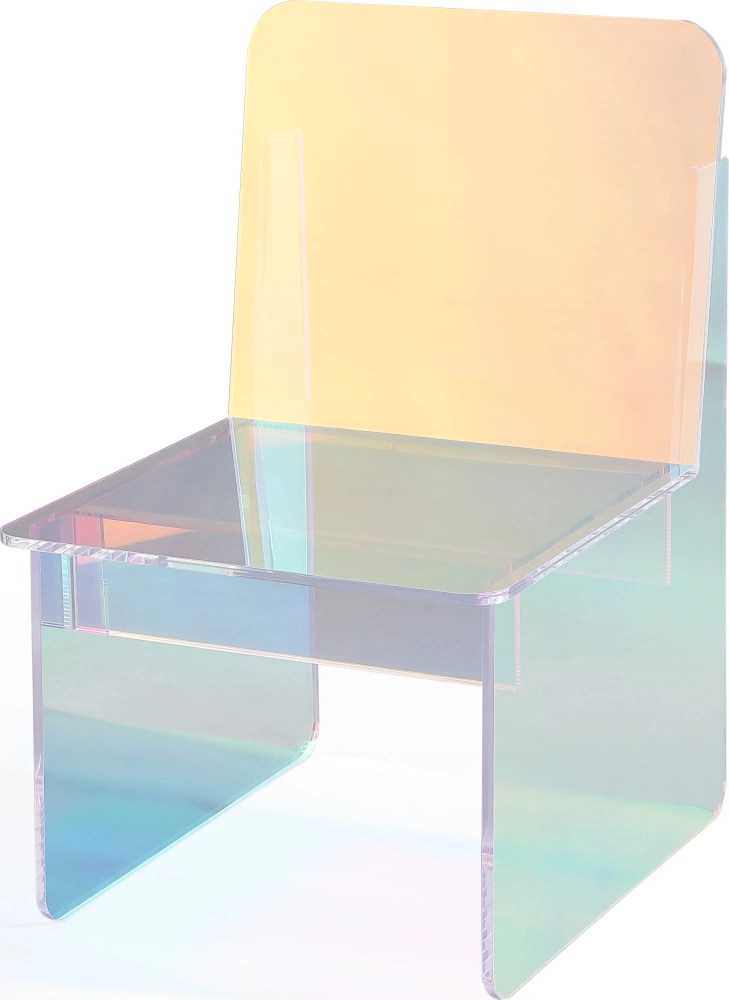 Fomo Honeyberry Iridescent Acrylic Accent Chair - Image 4