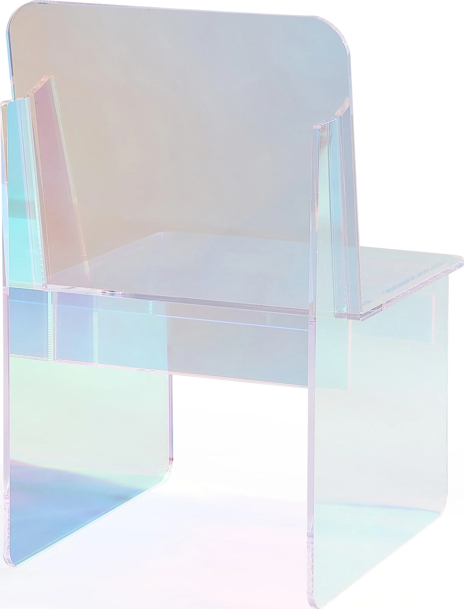 Fomo Honeyberry Iridescent Acrylic Accent Chair - Image 6