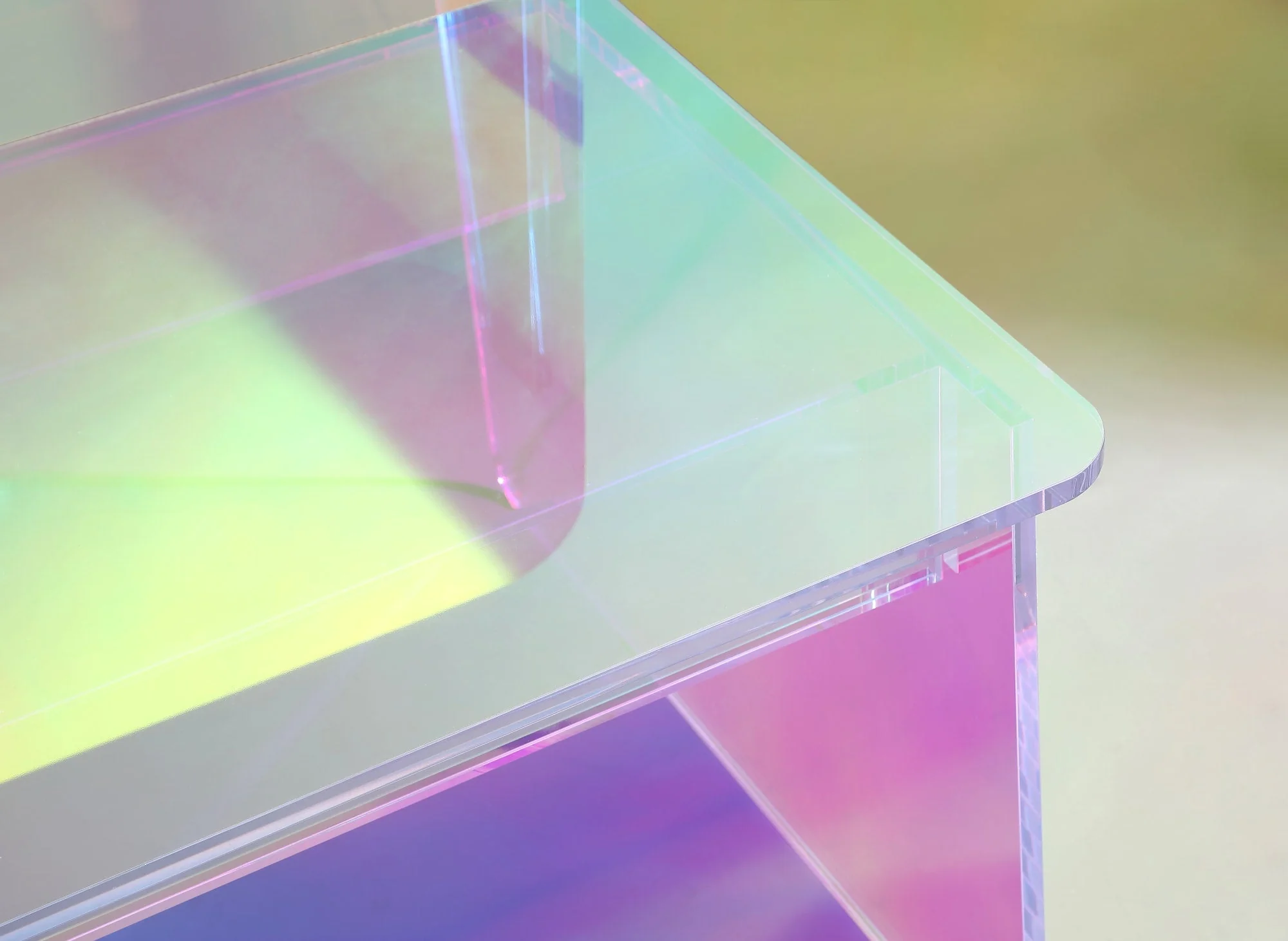 Fomo Honeyberry Iridescent Acrylic Accent Chair - Image 8
