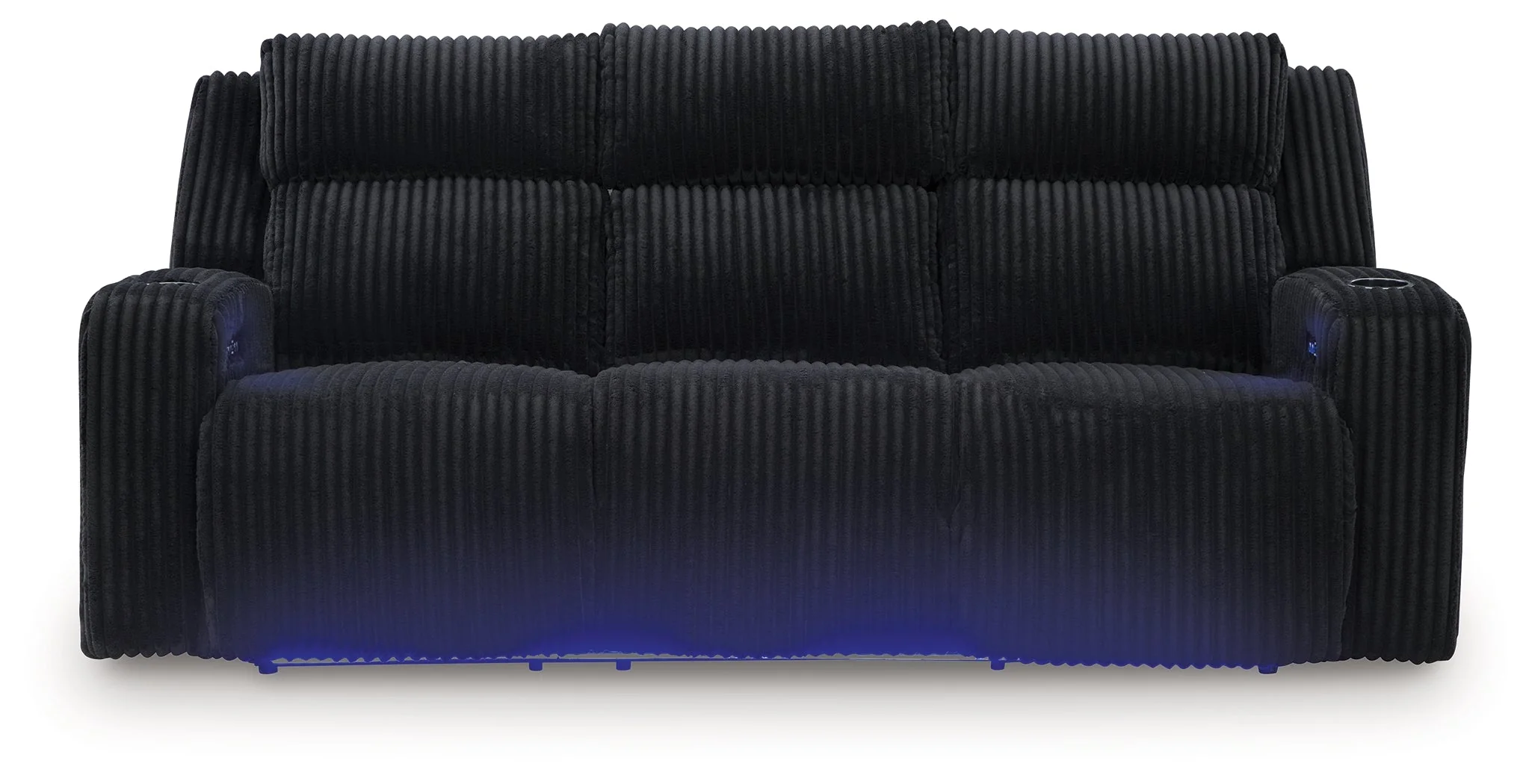 Forest Lake Black Dual Power Reclining Sofa - Image 4