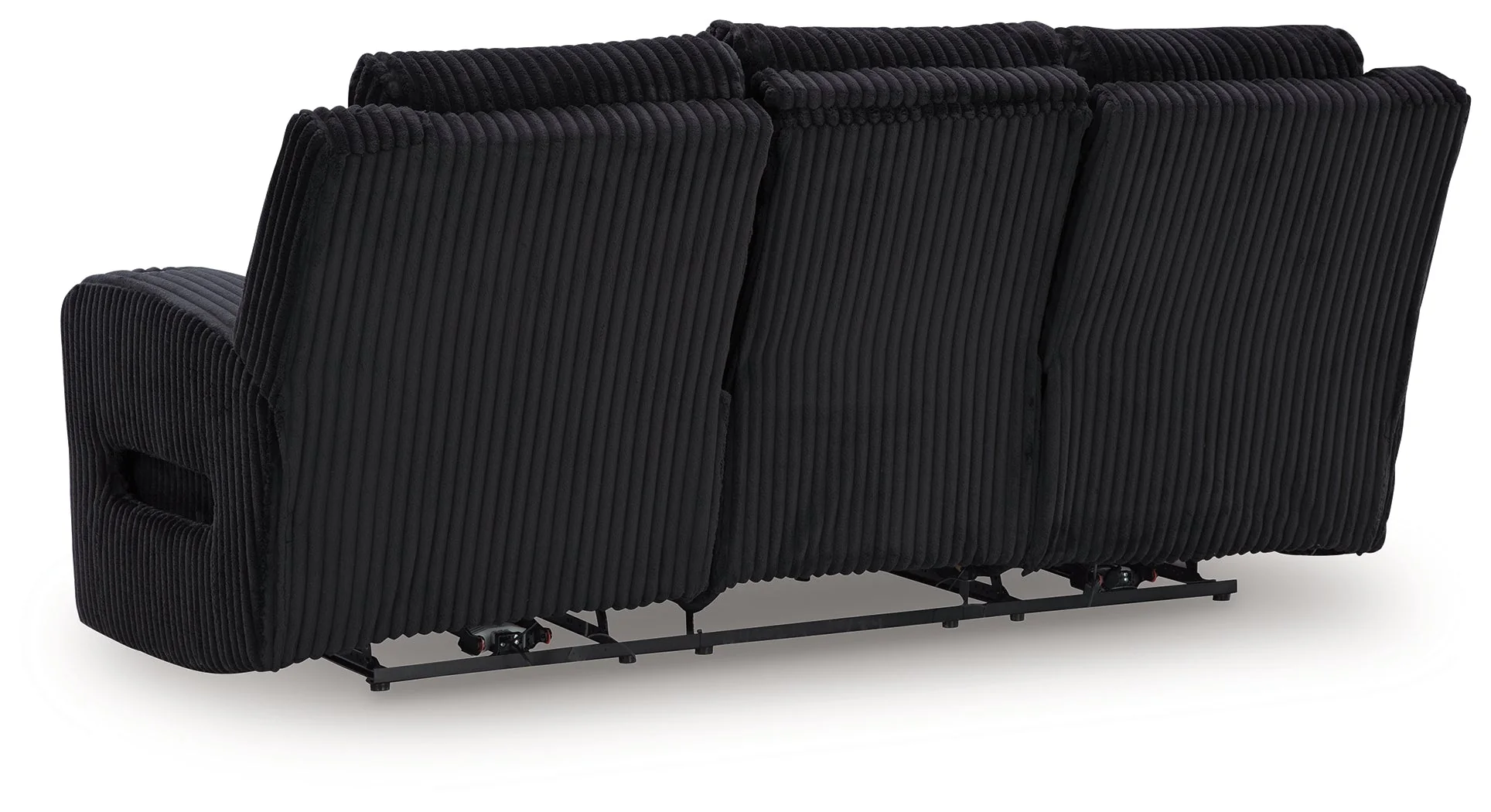Forest Lake Black Dual Power Reclining Sofa - Image 5