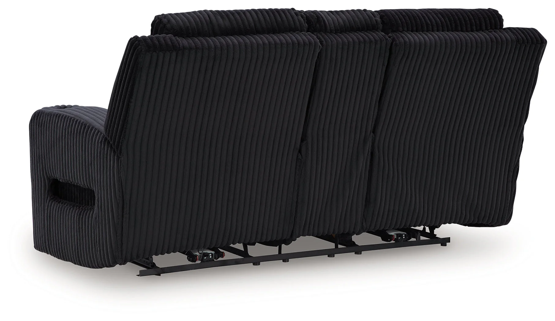 Forest Lake Black Power Reclining Loveseat with Console - Image 5