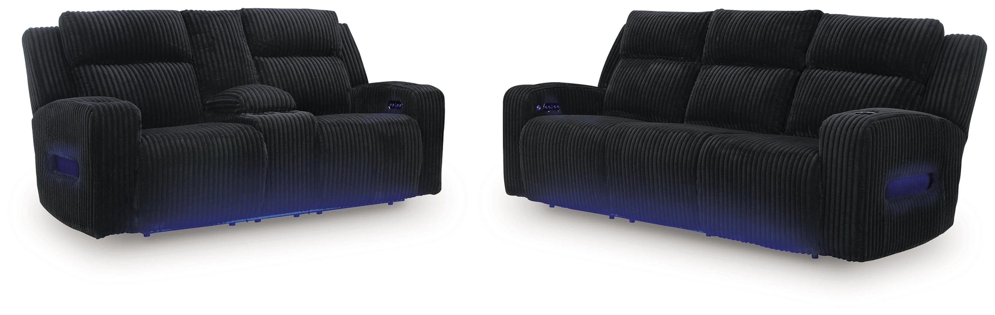 Forest Lake Black Power Reclining Sofa and Loveseat - Image 2