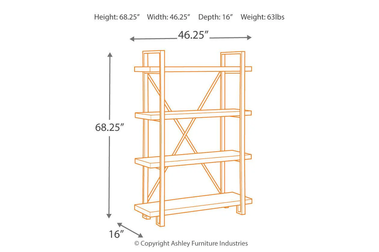 Forestmin Brown/Black Bookcase - Image 3