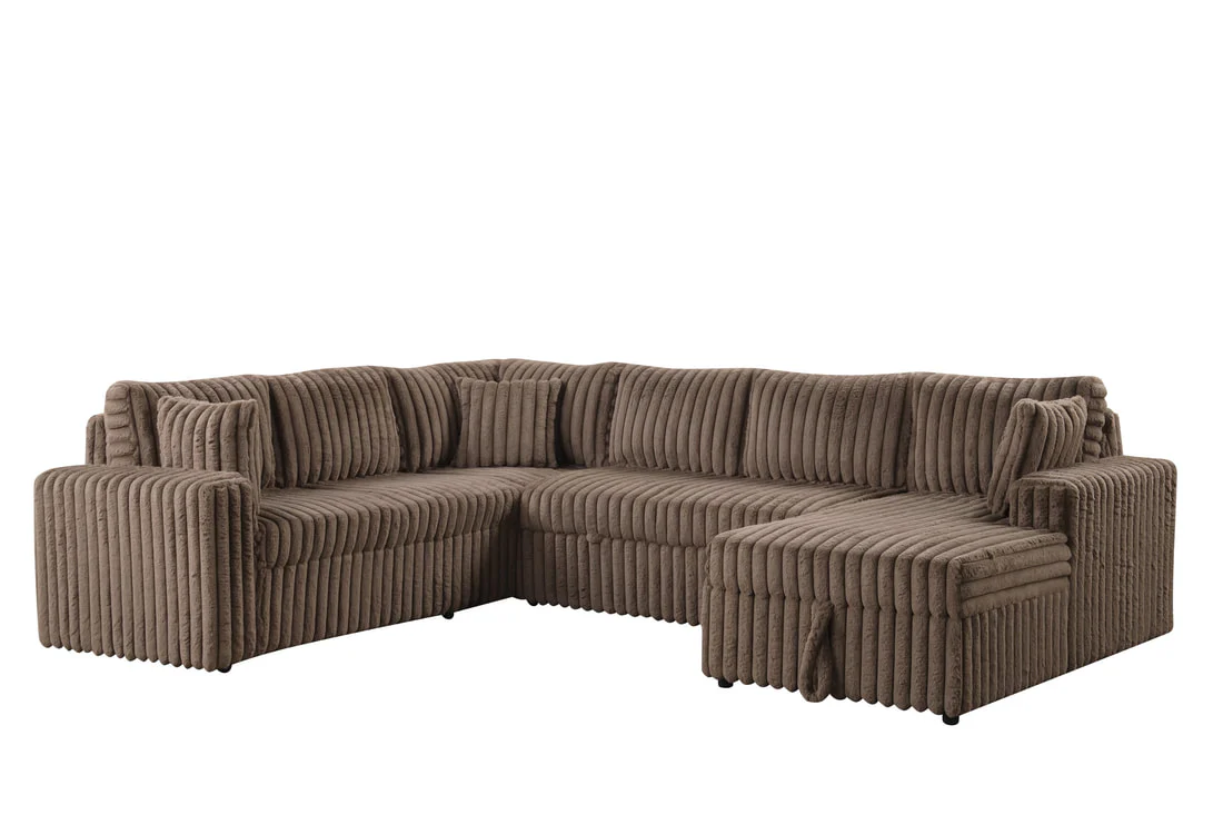 Forever Mocha Sectional With Pull-Out Bed - Image 3