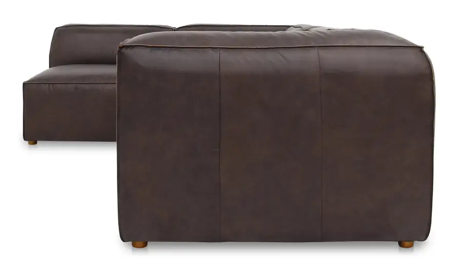 Form Signature Modular Sectional Espresso Brown Leather - Image 3