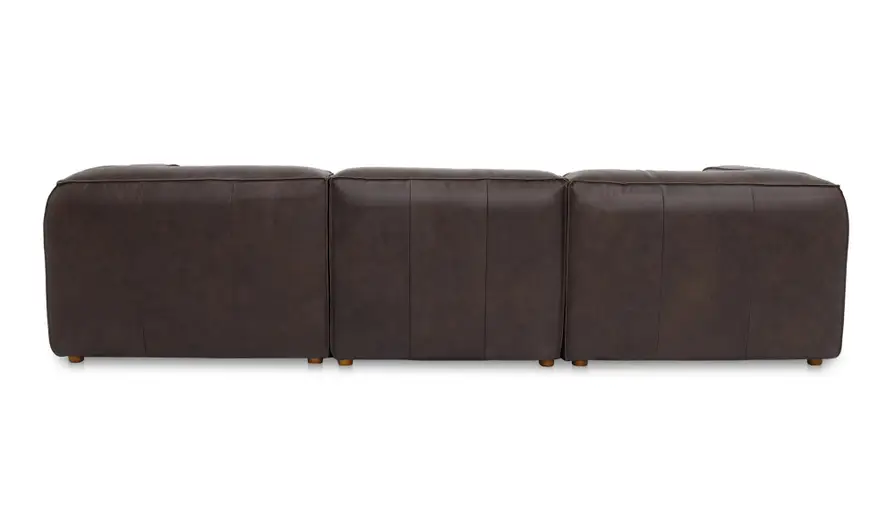 Form Signature Modular Sectional Espresso Brown Leather - Image 4