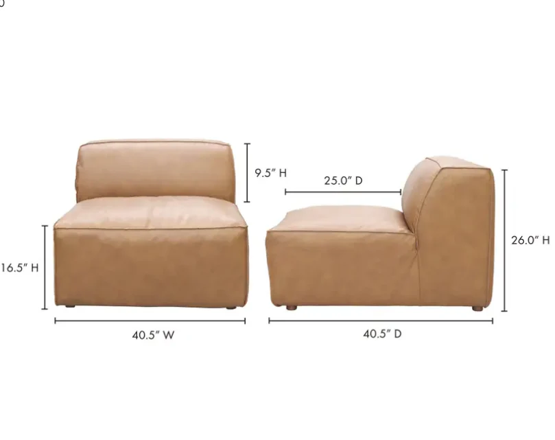 Form Slipper Chair Sonoran Tan Leather - Image 9