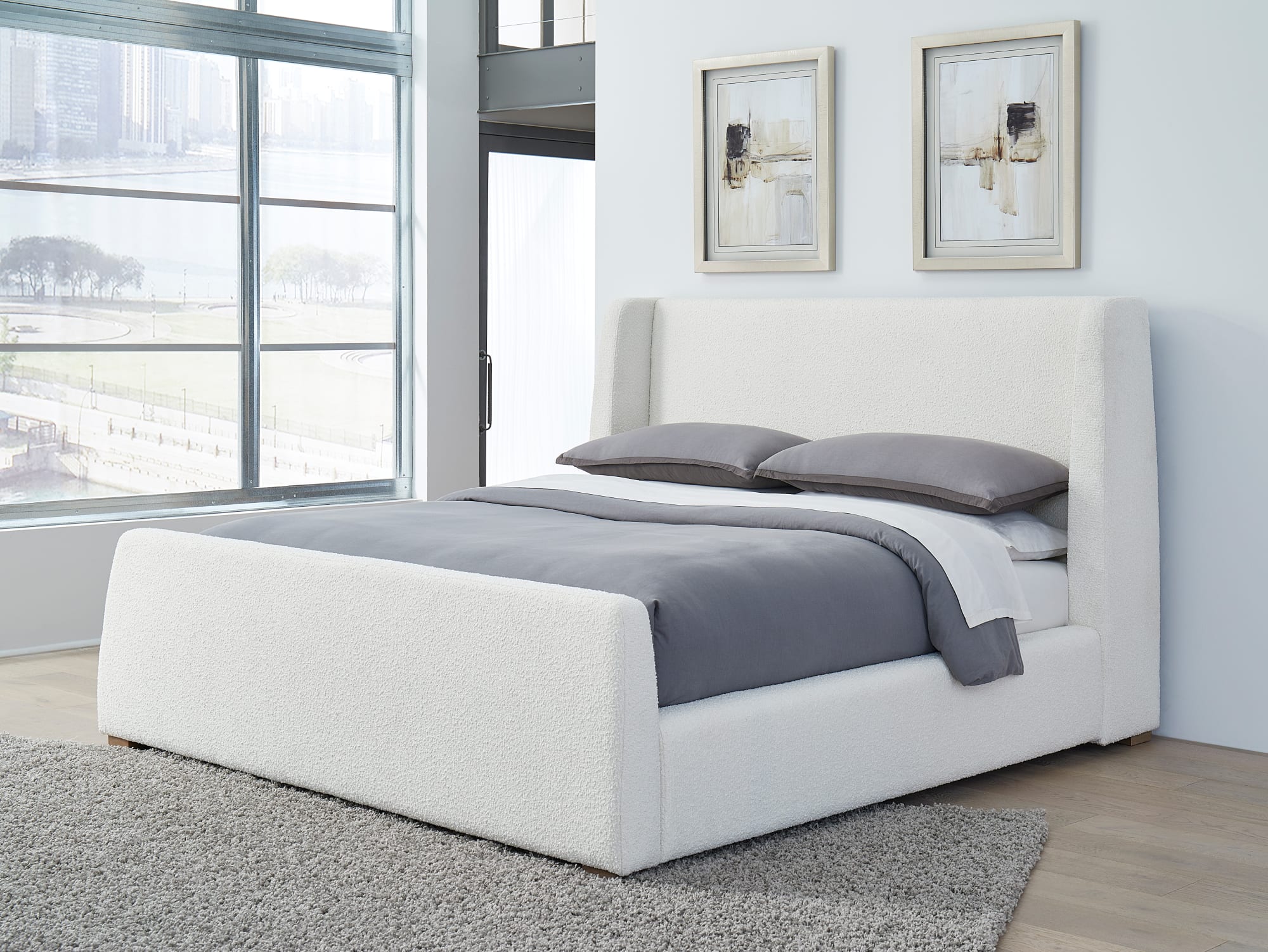 Formosa Presley California King Wingback Upholstered Platform Bed - Image 2