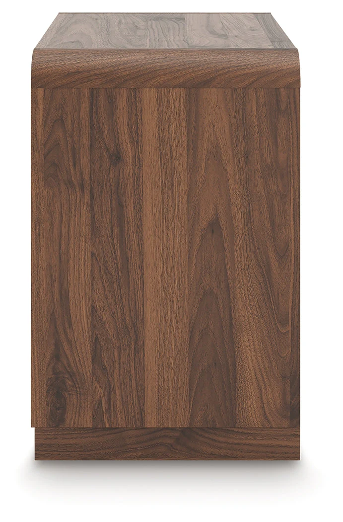 Fortlorn Walnut Brown King Panel Bed, Dresser and Nightstand - Image 23