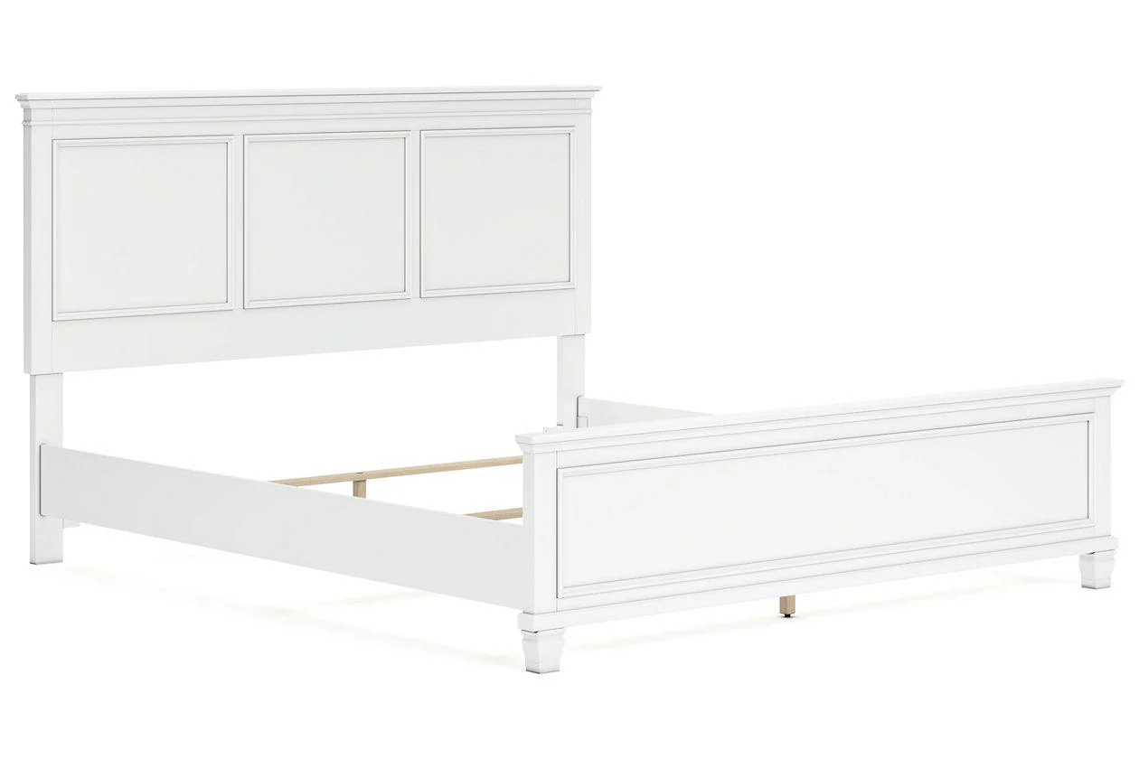 Fortman White California King Panel Bed - Image 2