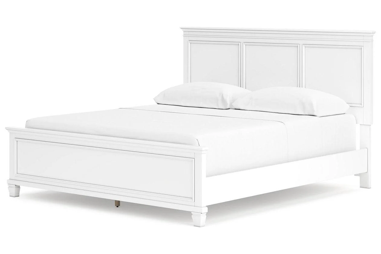 Fortman White California King Panel Bed - Image 3