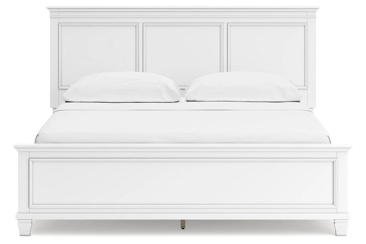 Fortman White California King Panel Bed - Image 4