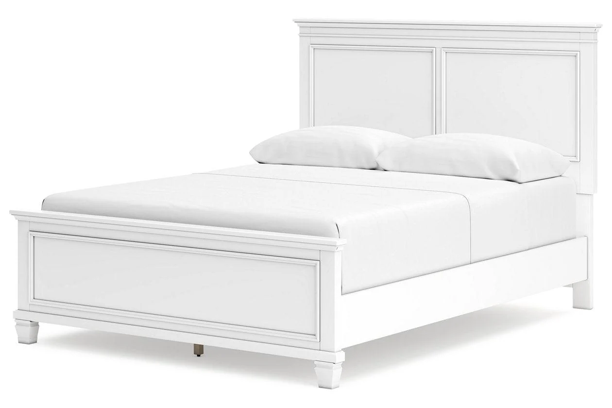 Fortman White Queen Panel Bed - Image 3