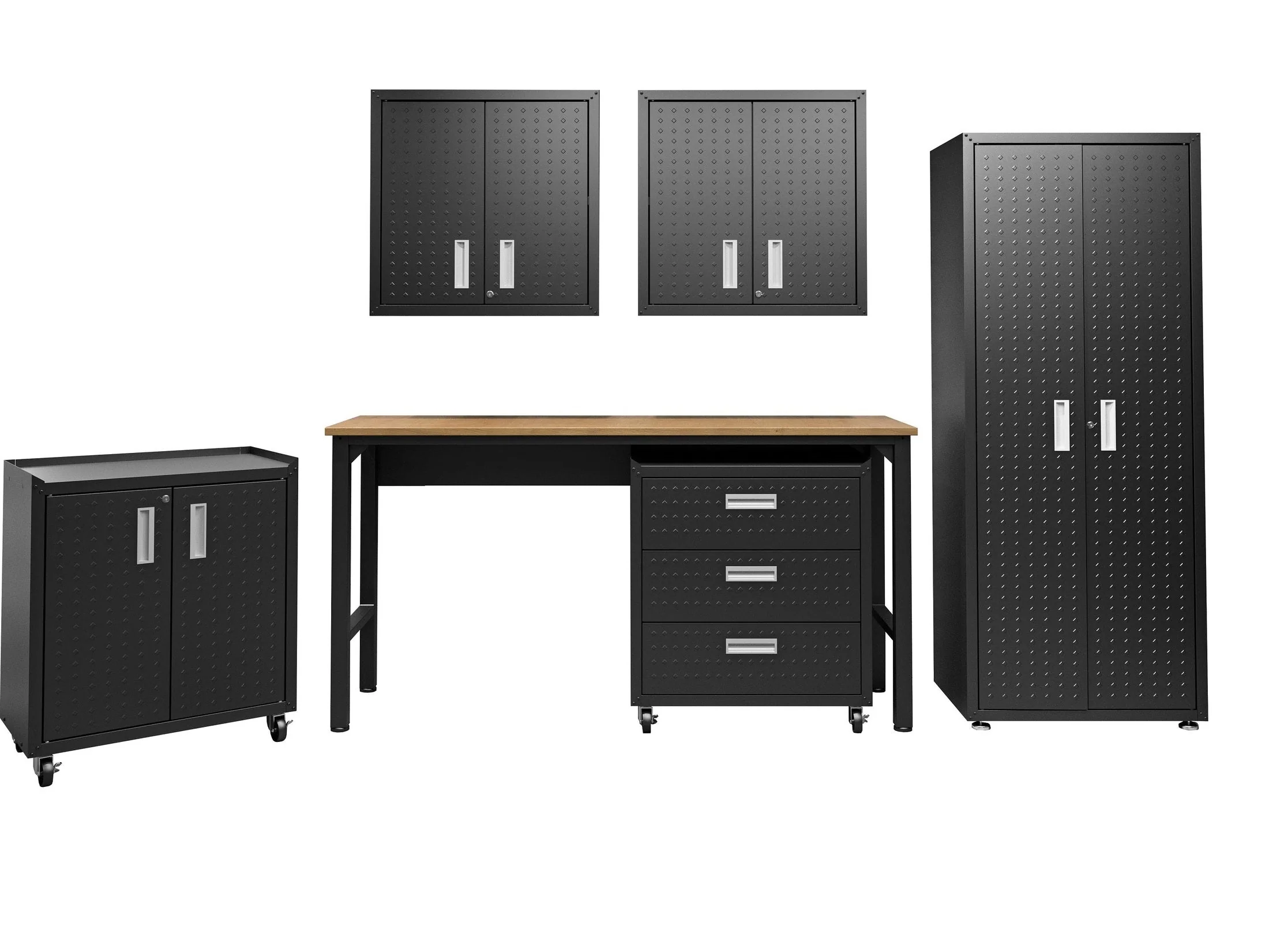 Fortress 6-Piece Garage Set in Charcoal Grey