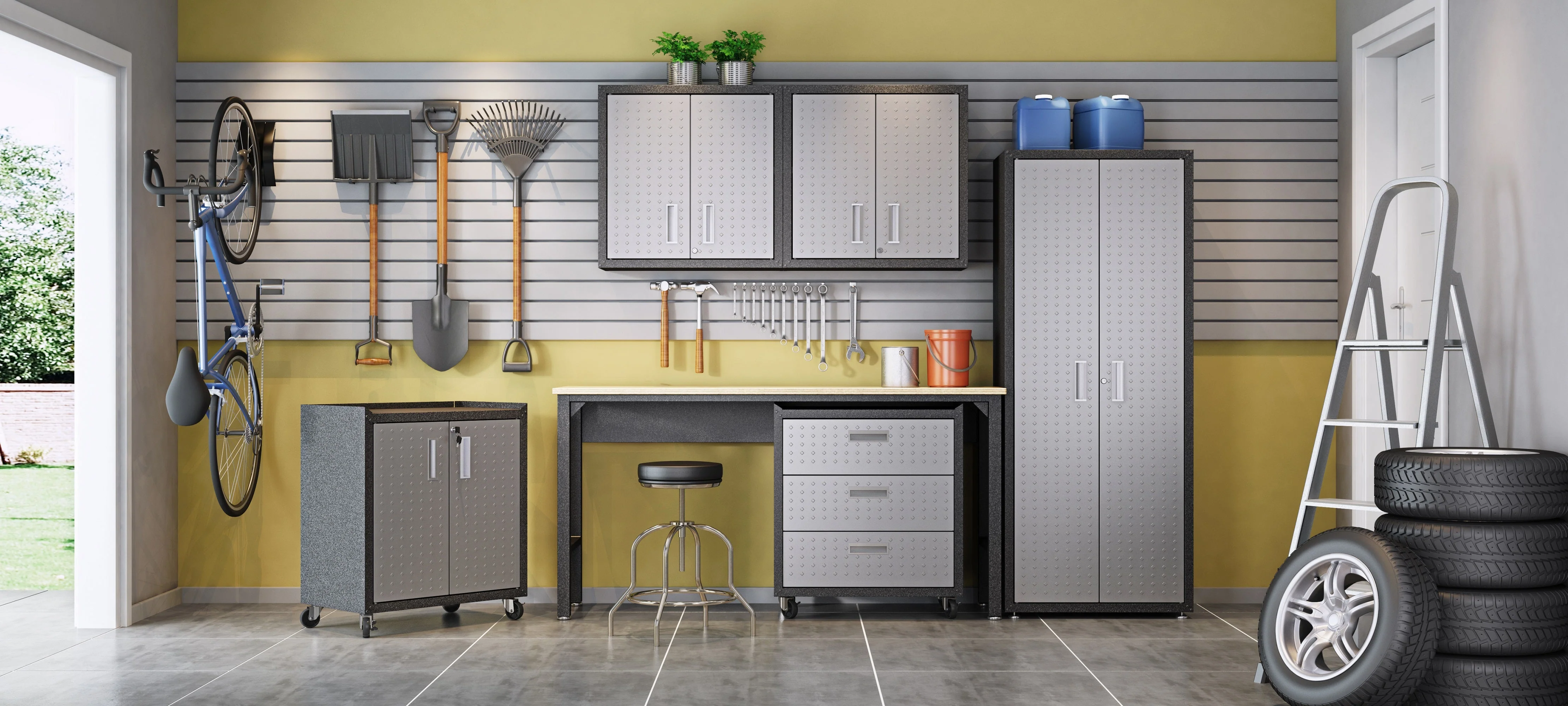 Fortress 6-Piece Garage Set in Grey - Image 2