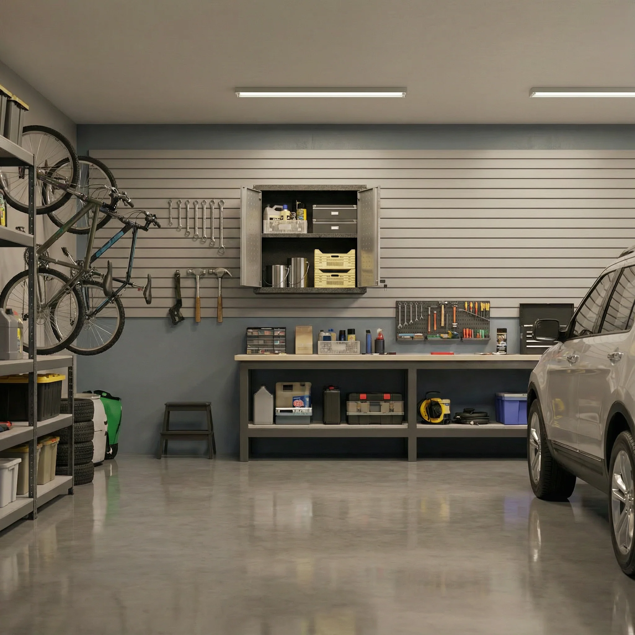 Fortress Floating Garage Cabinet in Grey - Image 13
