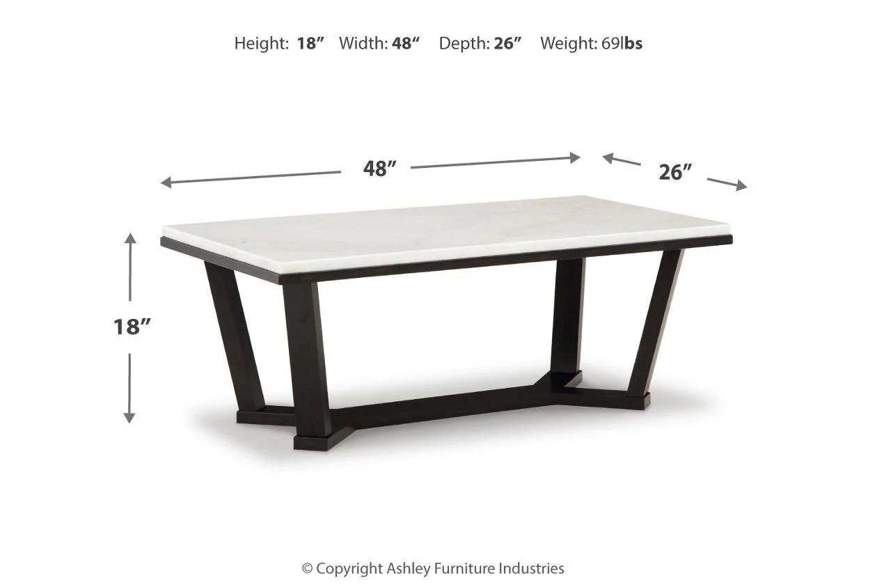 Fostead White/Espresso Coffee Table and 2 Ends - Image 11