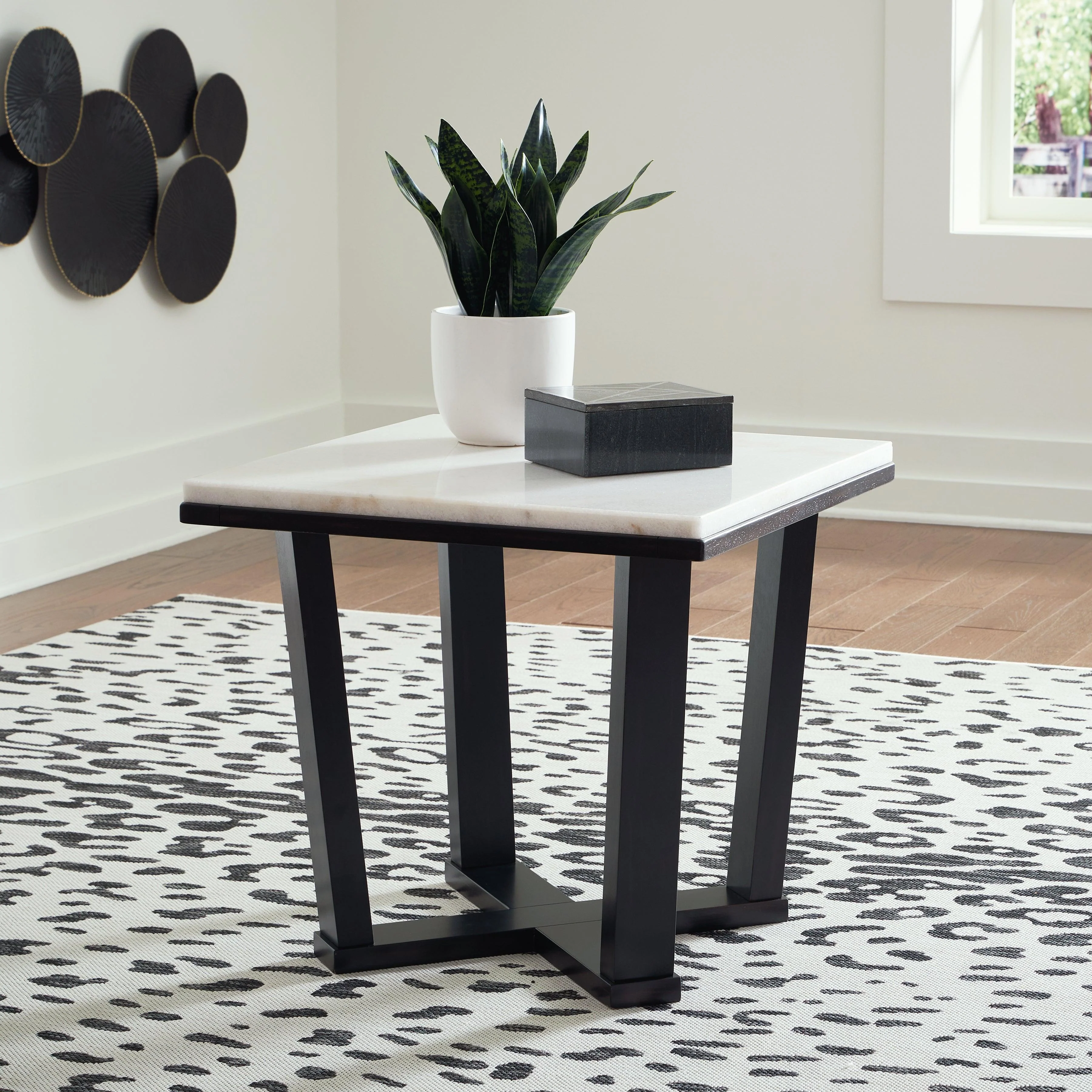 Fostead White/Espresso End Table - Image 5