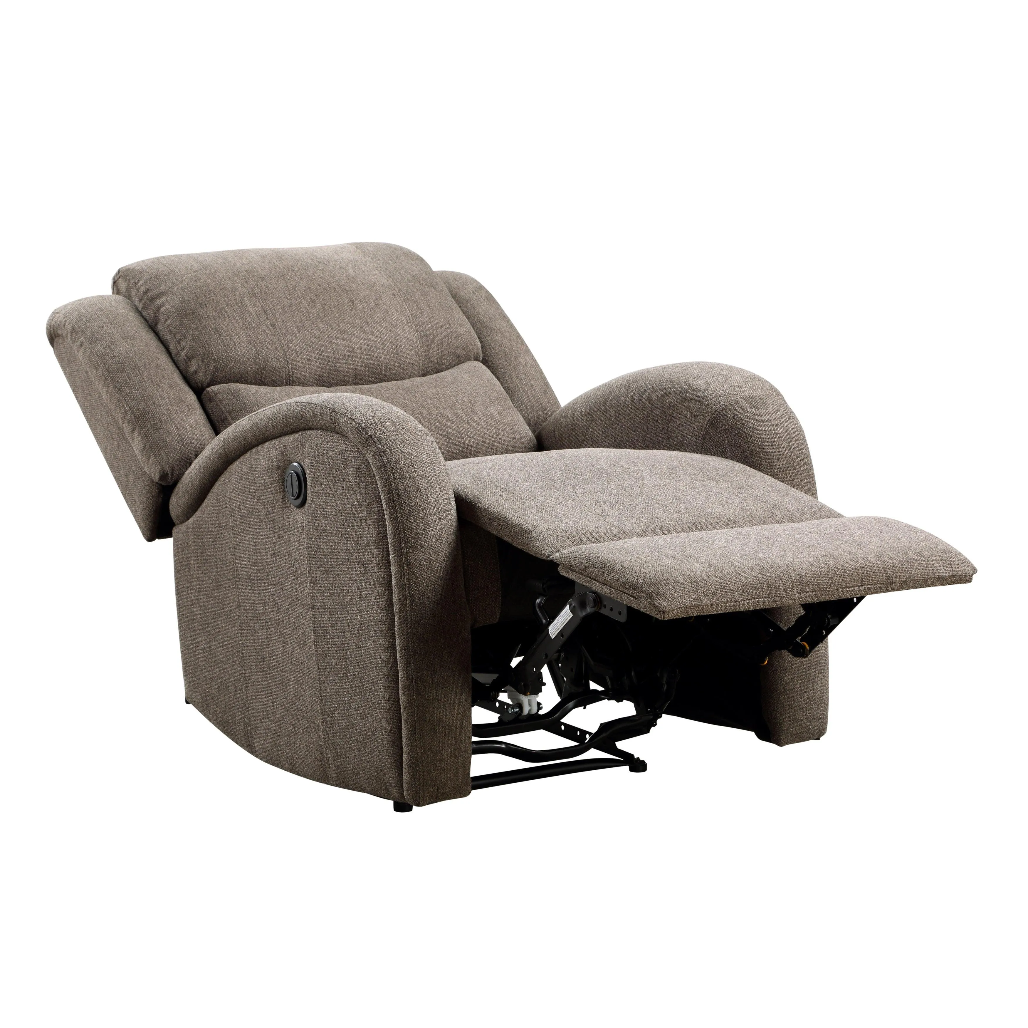 Foxcroft Brown Chenille Power Reclining Chair - Image 5