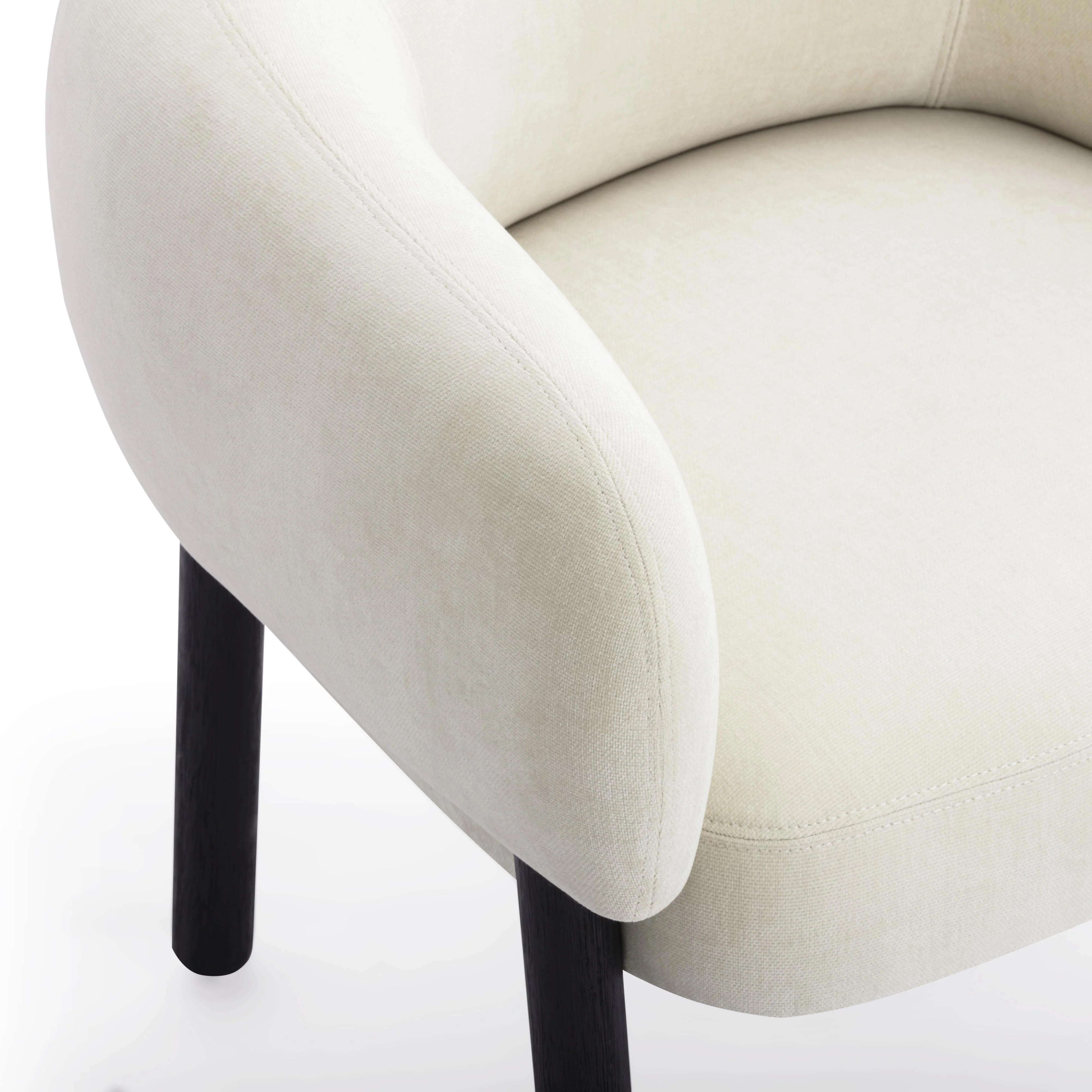 Foxy Cream Performance Basketweave Chenille Accent Chair - Image 5